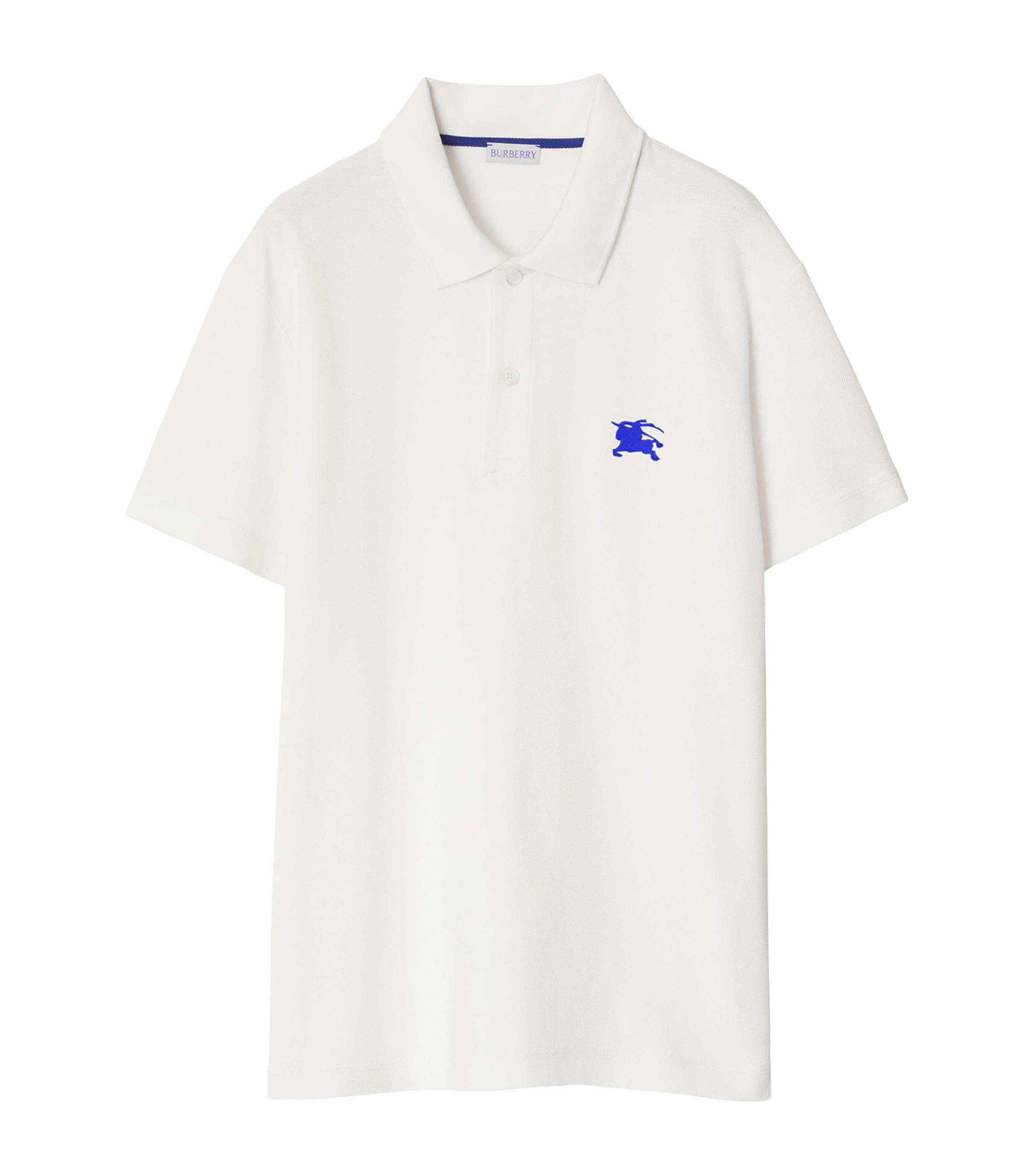 Burberry Polo Shirt With Ekd In White