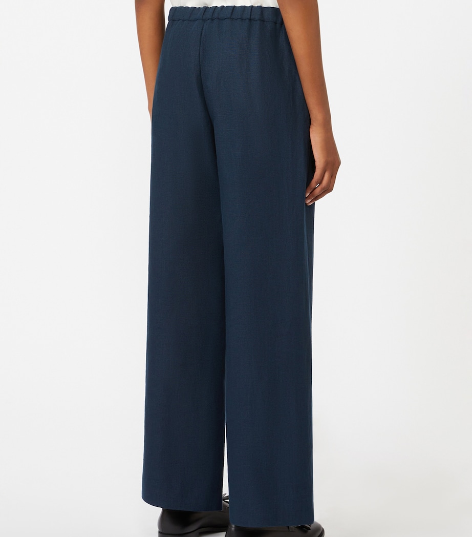 Linen Drawstring Trousers MIDNIGHTBLUE Image 3