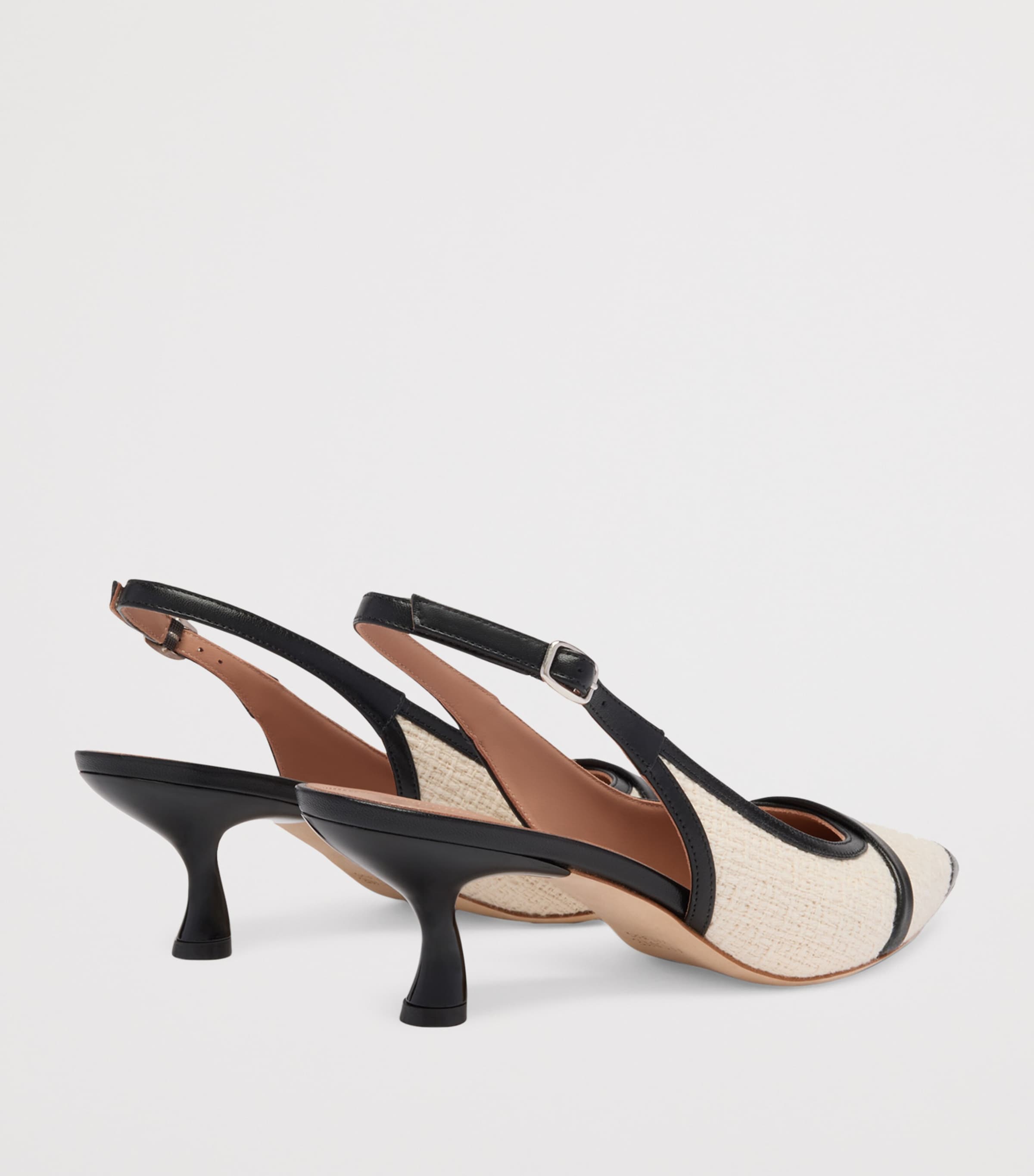 Cotton Jama Slingback Heels 45 CREAM Image 2