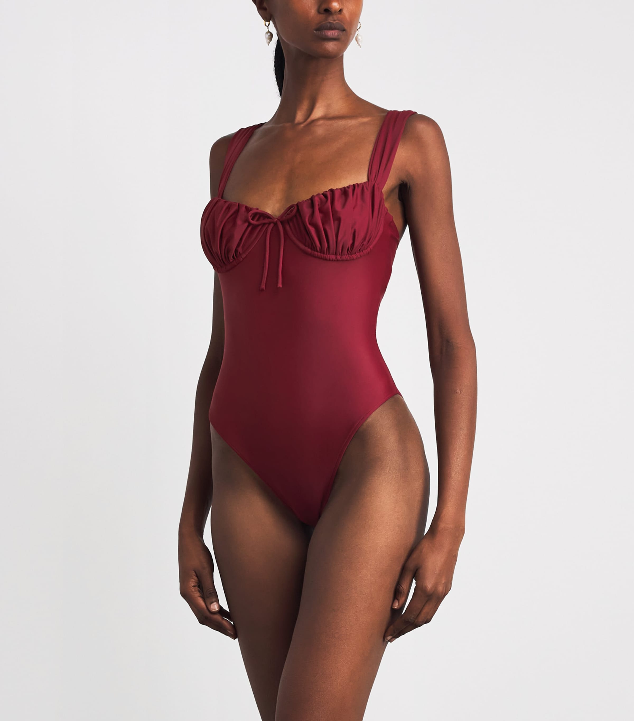 Faithfull The Brand Womens Dinard Swimsuit Porto Red Image 2