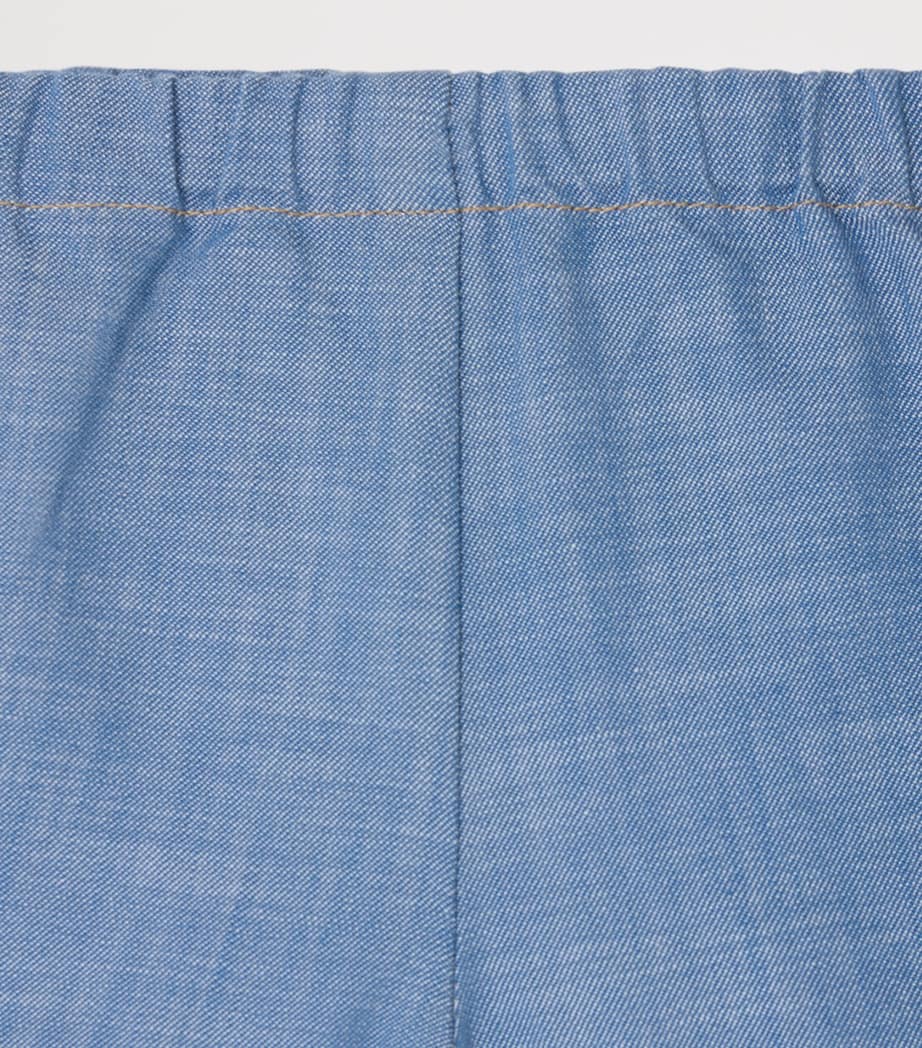 Bonpoint Cotton Shorts (6-18 Months) Bleu Image 3