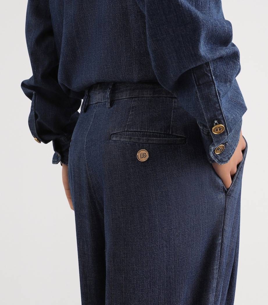 Dolce&Gabbana Mens Barrel-Leg Jeans Combined Colour Image 5