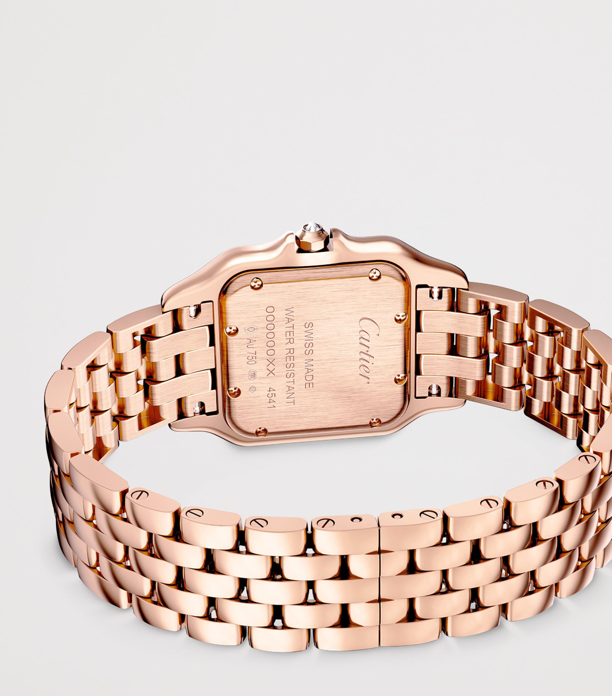 Medium Rose Gold and Diamond Panthère de Cartier Watch 27mm SILVERED Image 4