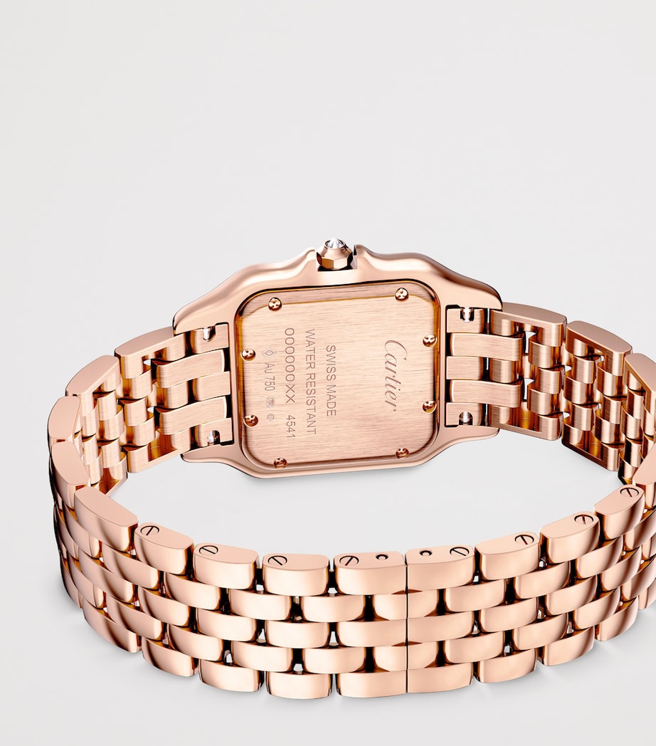 Medium Rose Gold and Diamond Panthère de Cartier Watch 27mm SILVERED Image 4