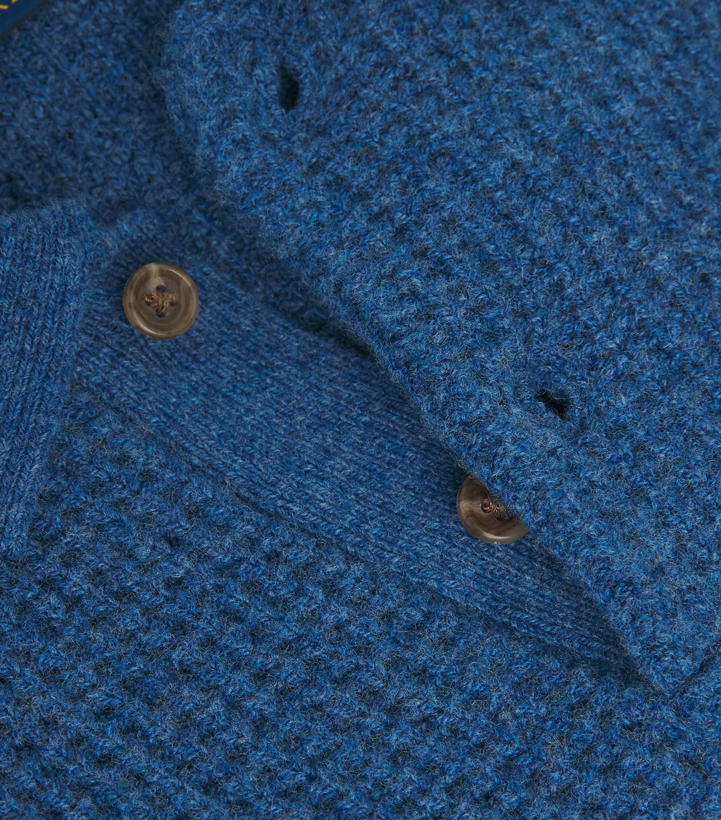 Wool-Cotton Polo Sweater SEA SALT BLUE HTHR Image 5