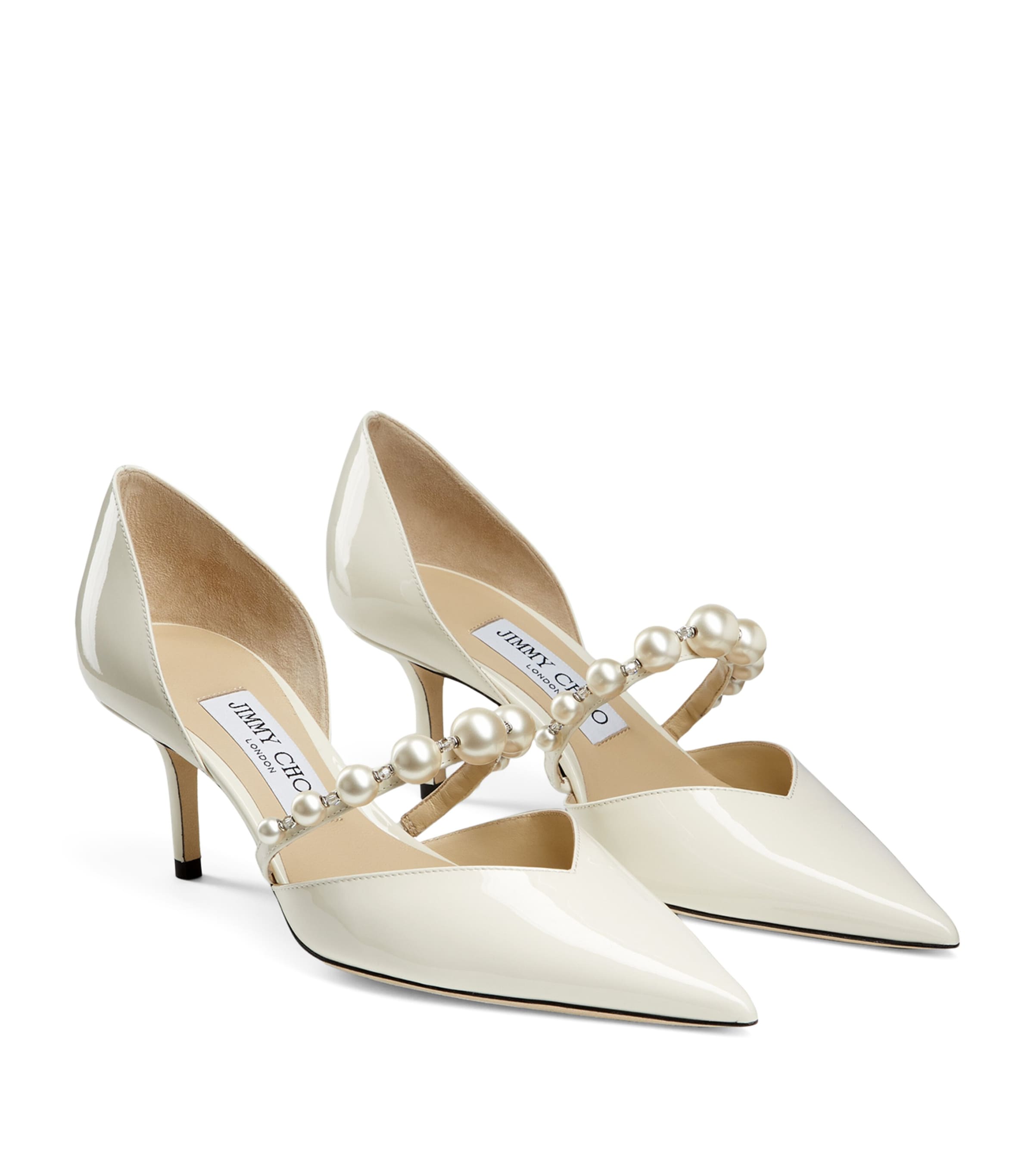 Aurelie 65 Patent Leather Pumps LATTE/WHITE Image 2