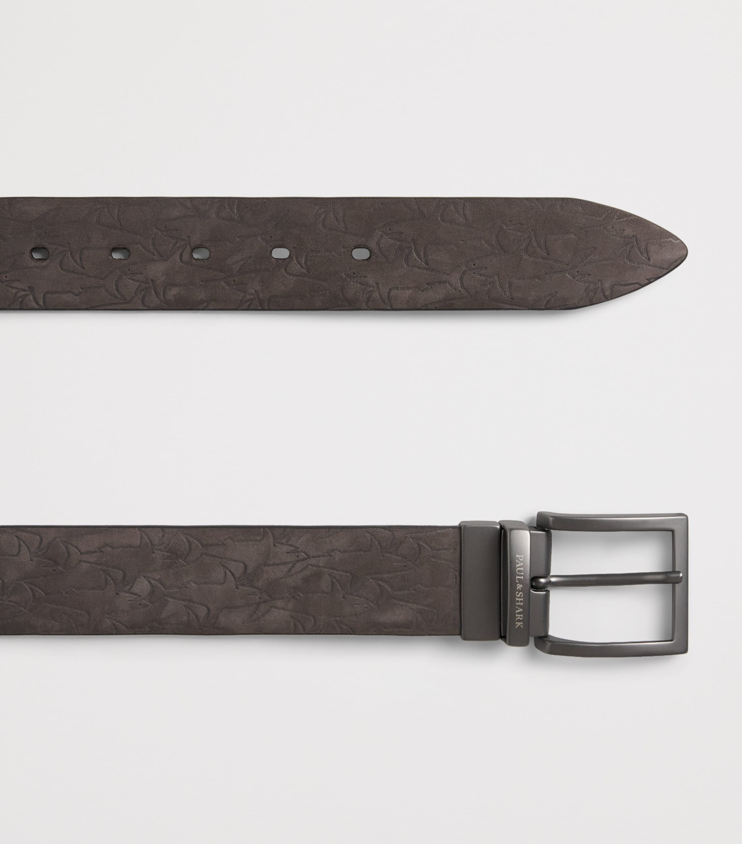 Leather Reversible Shark Belt R2AMILITARE/BLU Image 4