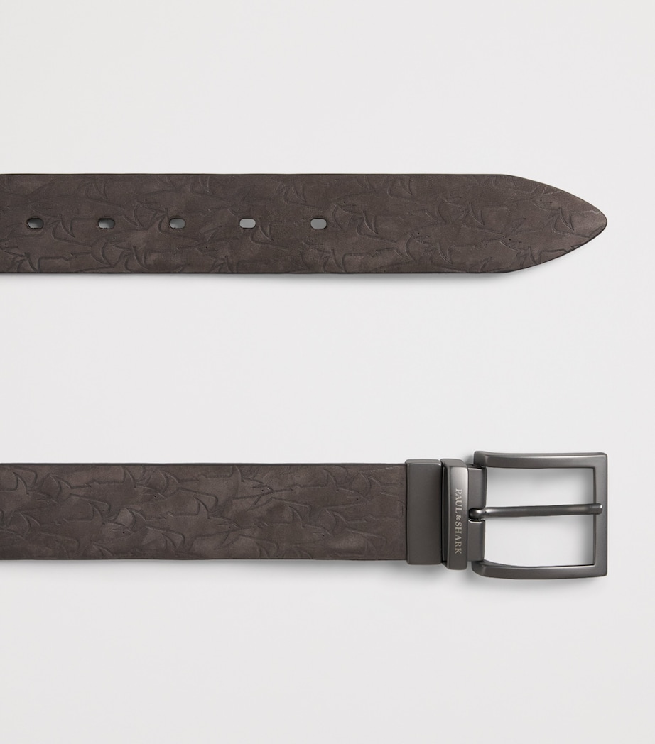 Leather Reversible Shark Belt R2AMILITARE/BLU Image 4