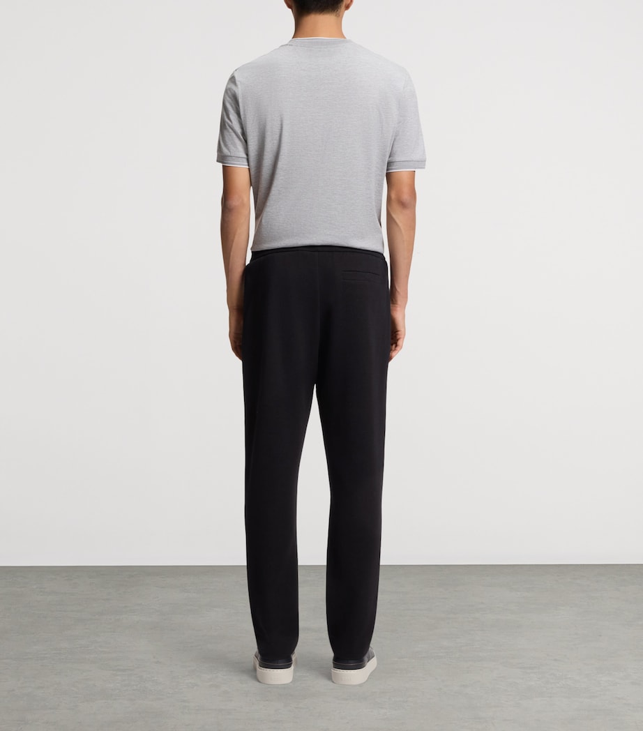 BOSS Mens Cotton-Wool-Blend Straight Sweatpants Image 3