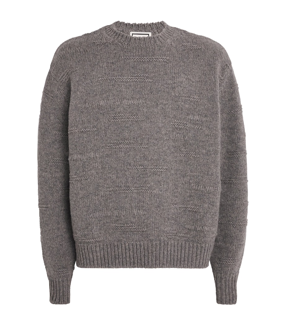 Wool Embroidered Sweater GREY Image 1