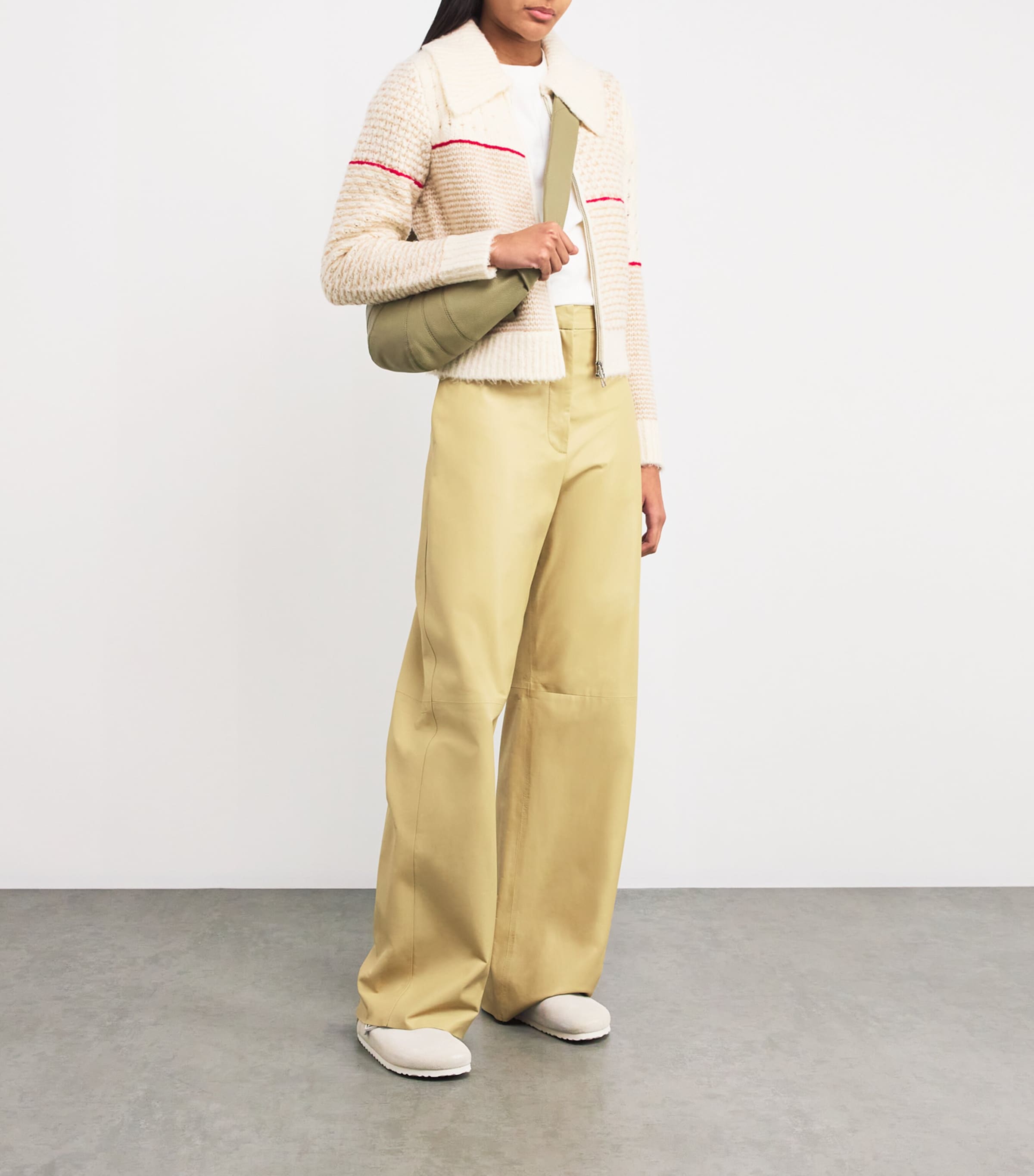 Suede Boston Clogs WHITE Image 5