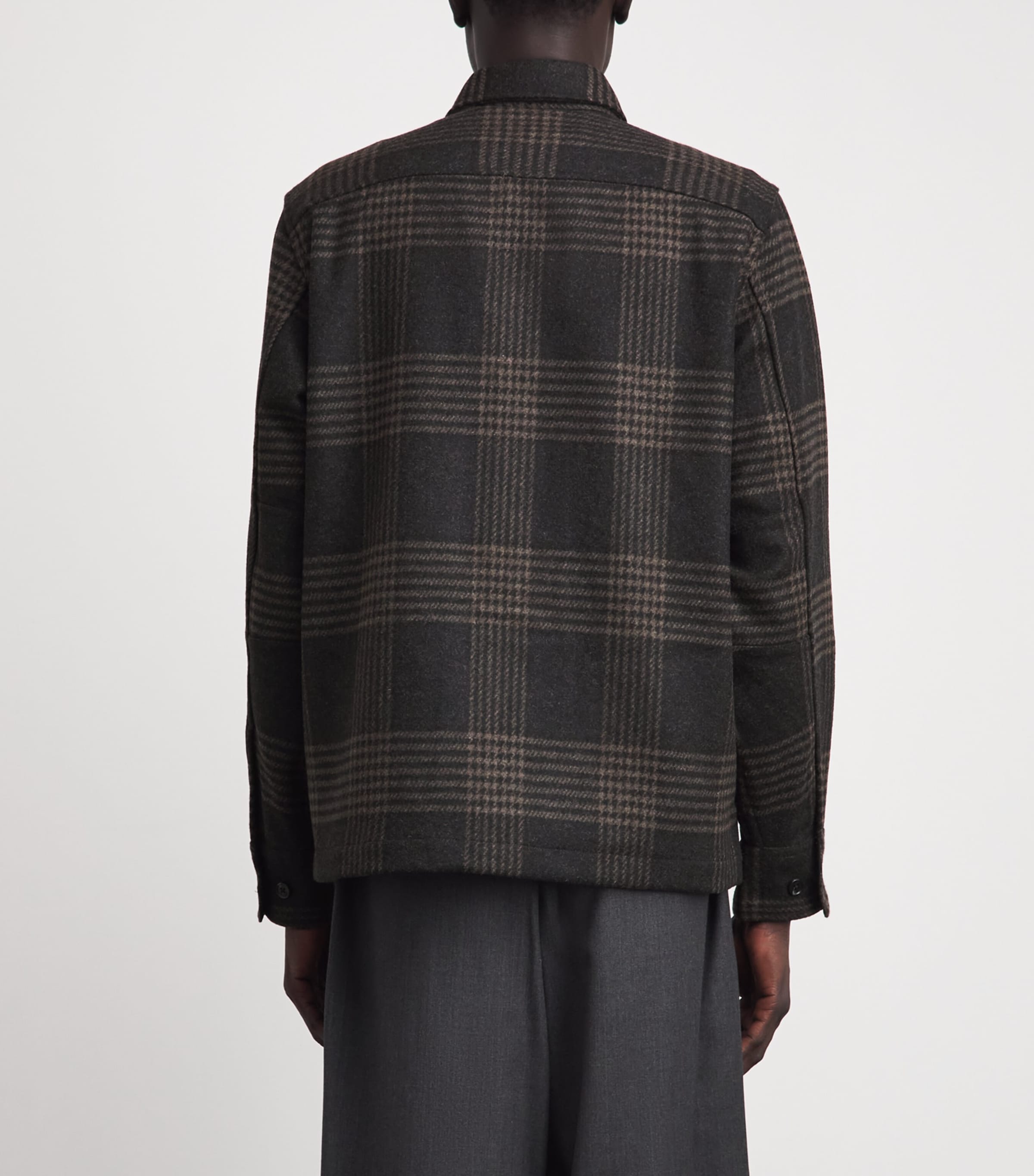 Rag & Bone Mens Wool-Blend Austin Check Jacket Brownplaid Image 5