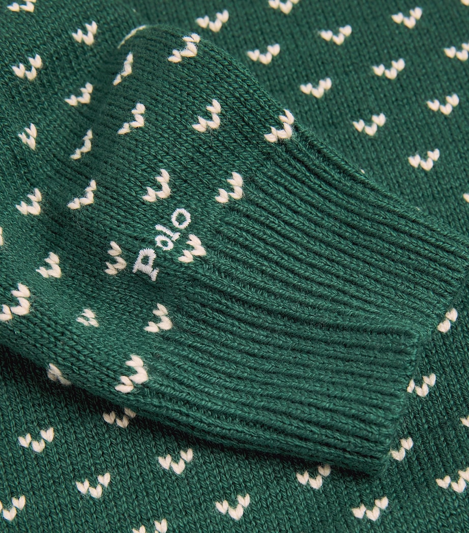 Cotton-Wool-Blend Reindeer Sweater (2-7 Years) OLIVE Image 3