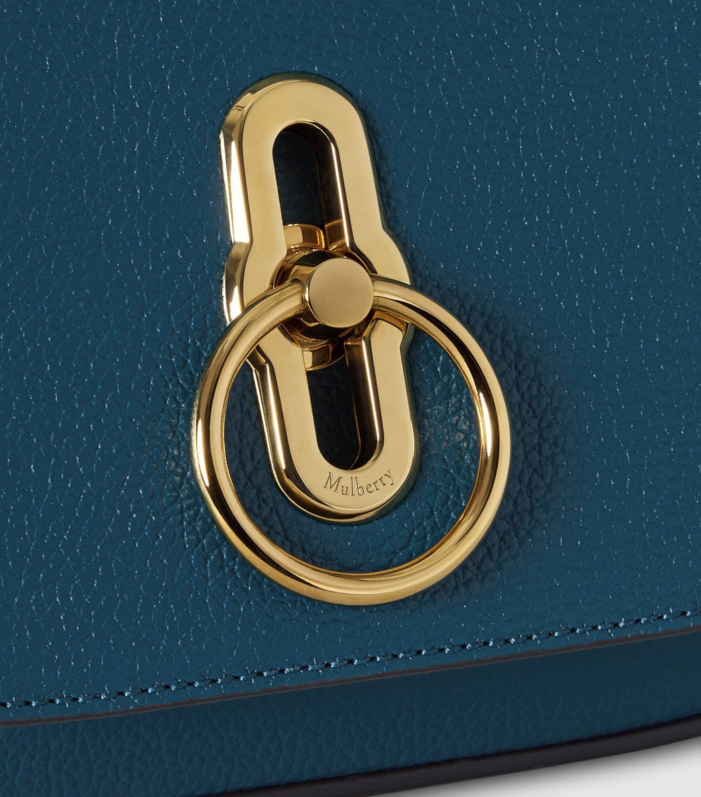 Mulberry Small Leather Amberley Satchel Cross-Body Bag Out Of The Blue Image 6