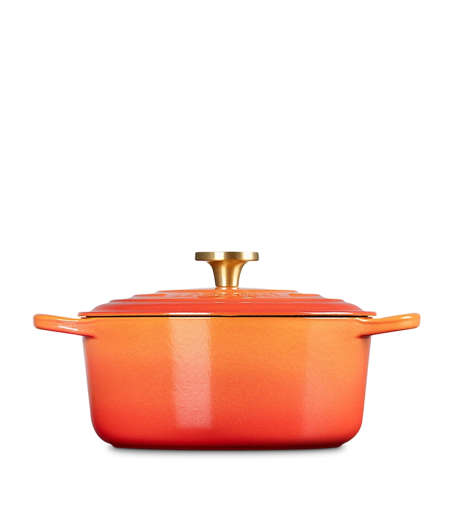 Cast Iron Flamme Dorée Round Casserole Dish (24cm) ORANGE Image 3