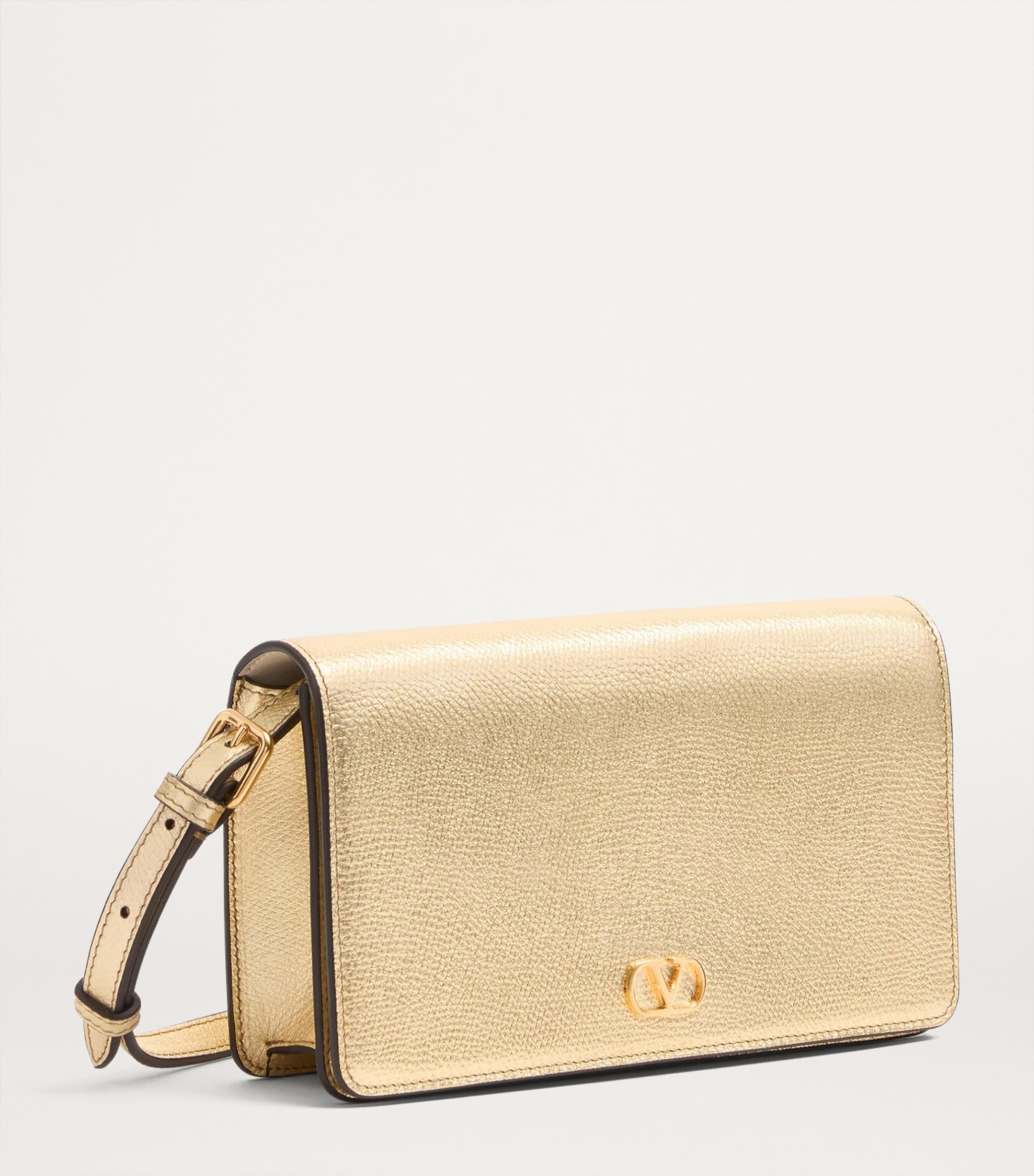 Mini Leather VLogo Shoulder Bag I8M Image 3