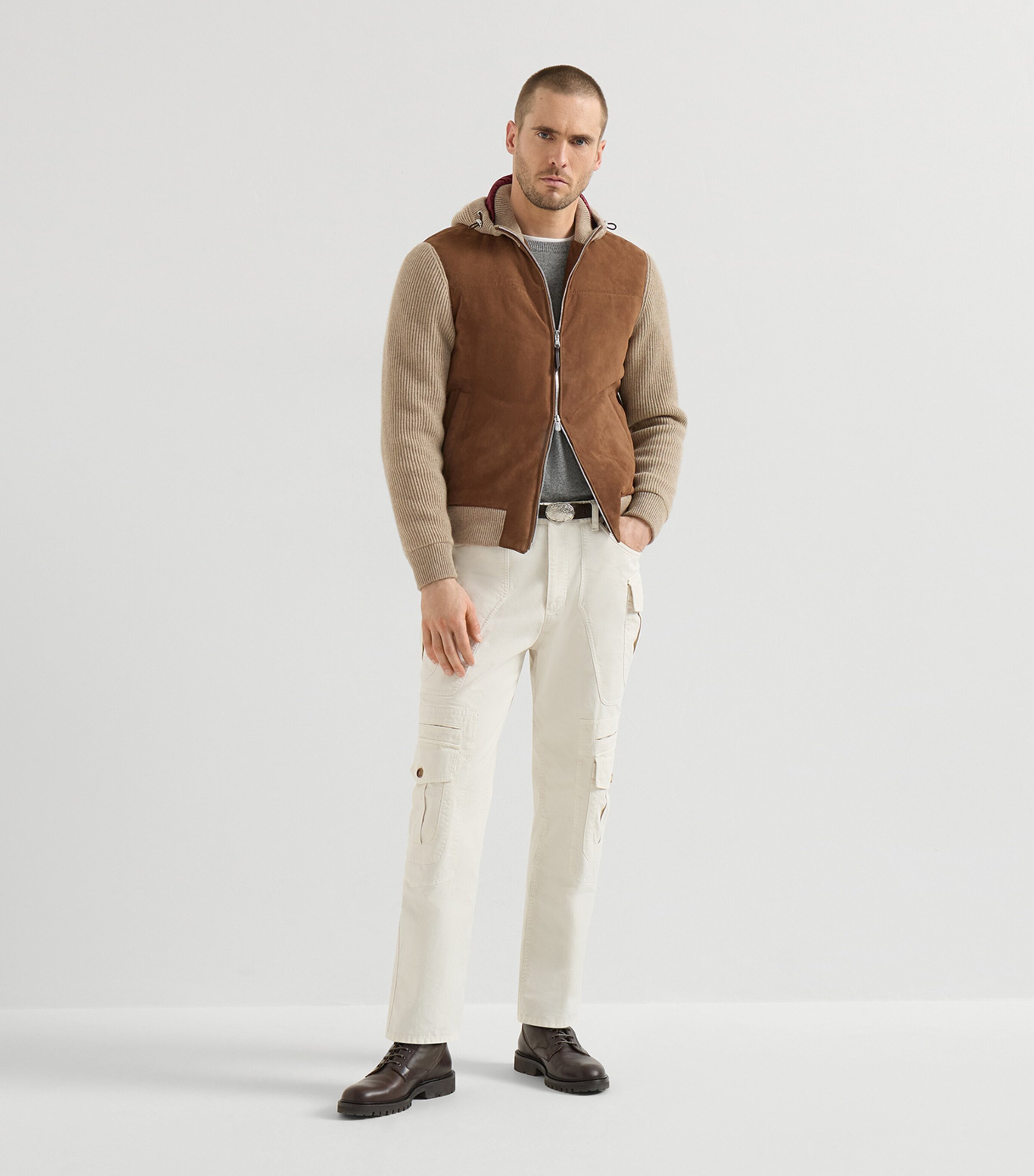 Brunello Cucinelli Mens Cashmere Crew-Neck Sweater Image 2