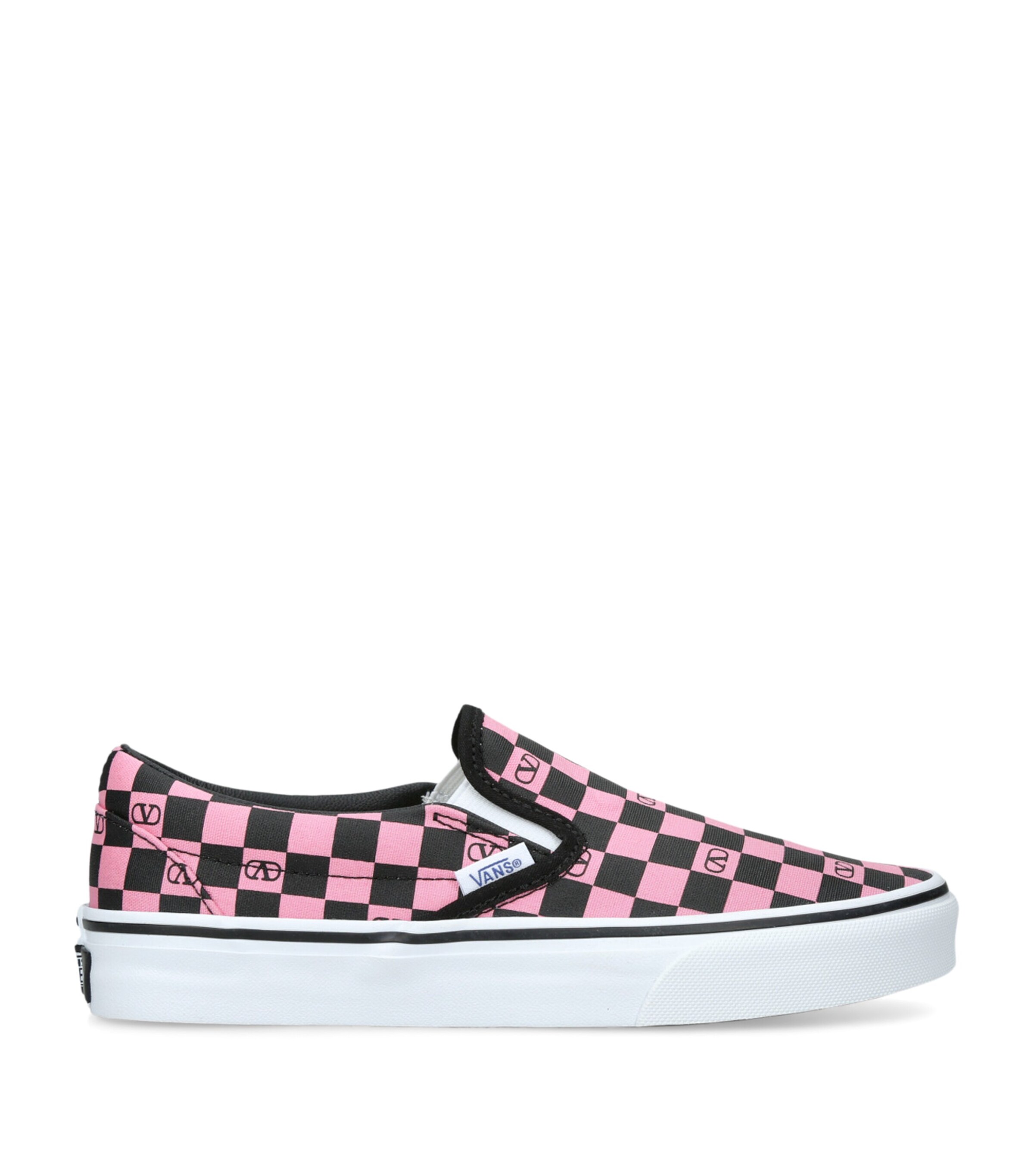 Valentino Garavani x Vans Canvas Checkerboard Slip-On Sneakers Pink Comb Image 1