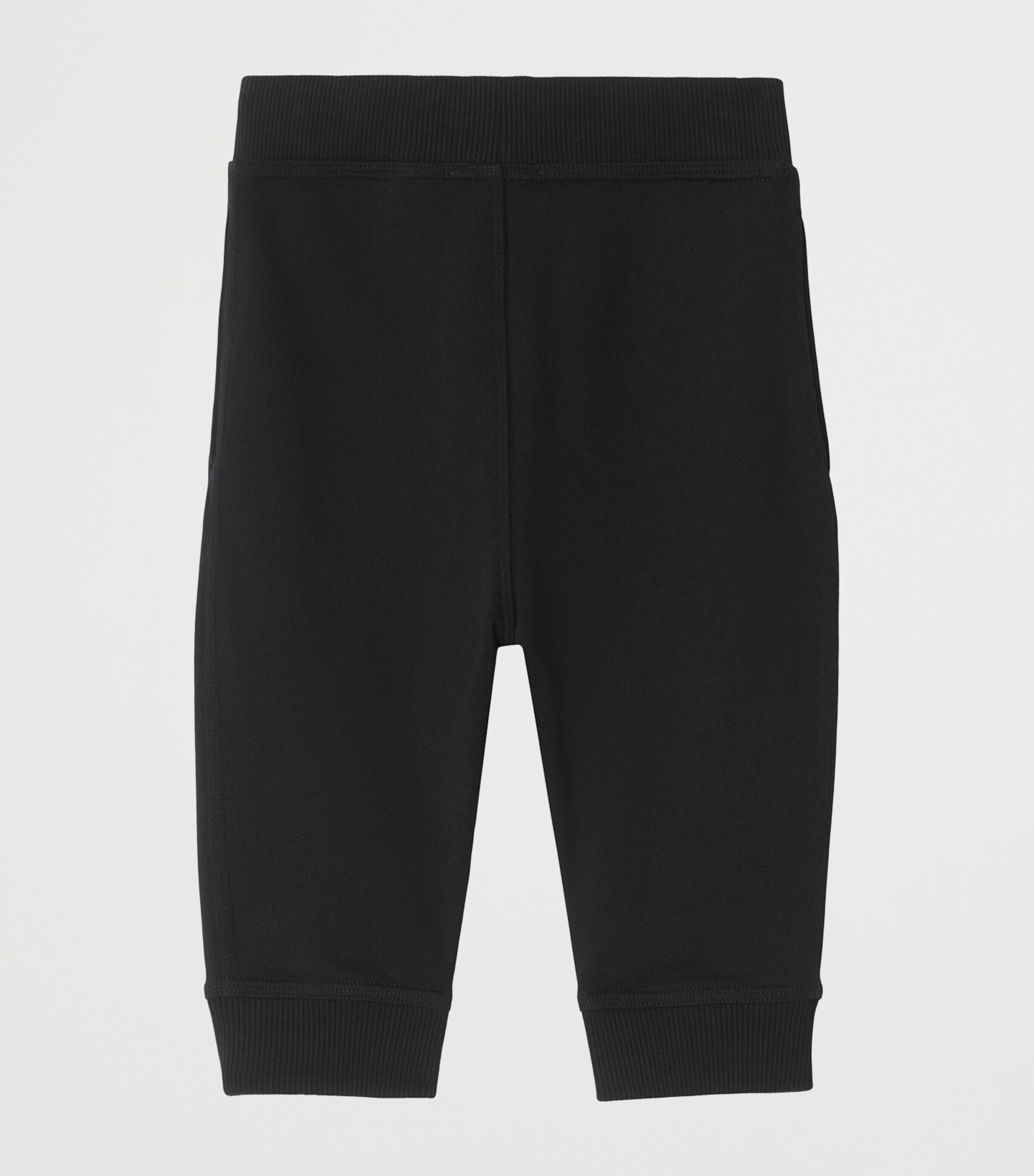 Burberry Kids Cotton Check-Label Sweatpants (6-24 Months) Black Image 2