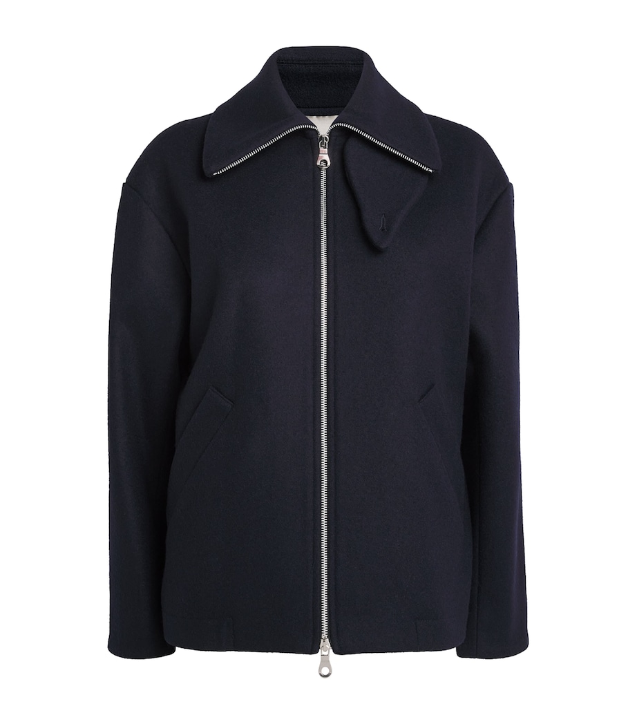 Wool Bomber Jacket NAVY Image 1