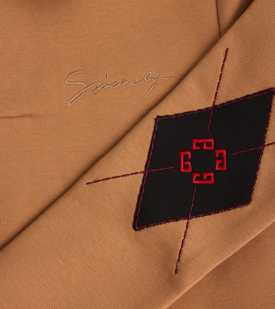 Diamond Elbow-Patch Polo Shirt (4-12+ Years) SAND Image 2