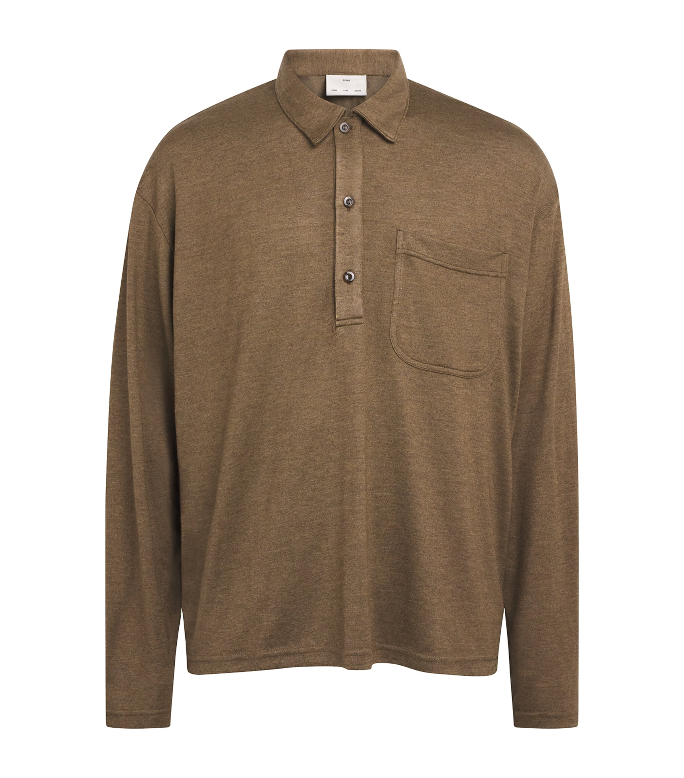 Song For The Mute Mens Polo Sweater Taupe Image 1