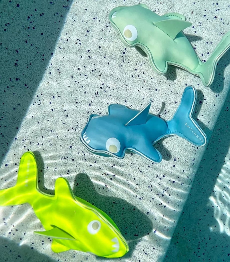 Sunnylife Kids Salty The Shark Dive Buddies (Set of 3) Aqua Neon Yellow Image 2