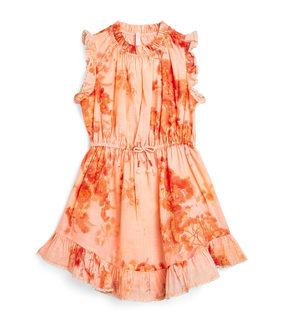 Crochet-Trim Cascadian Flip Dress (2-12 Years) RED FLORAL Image 1