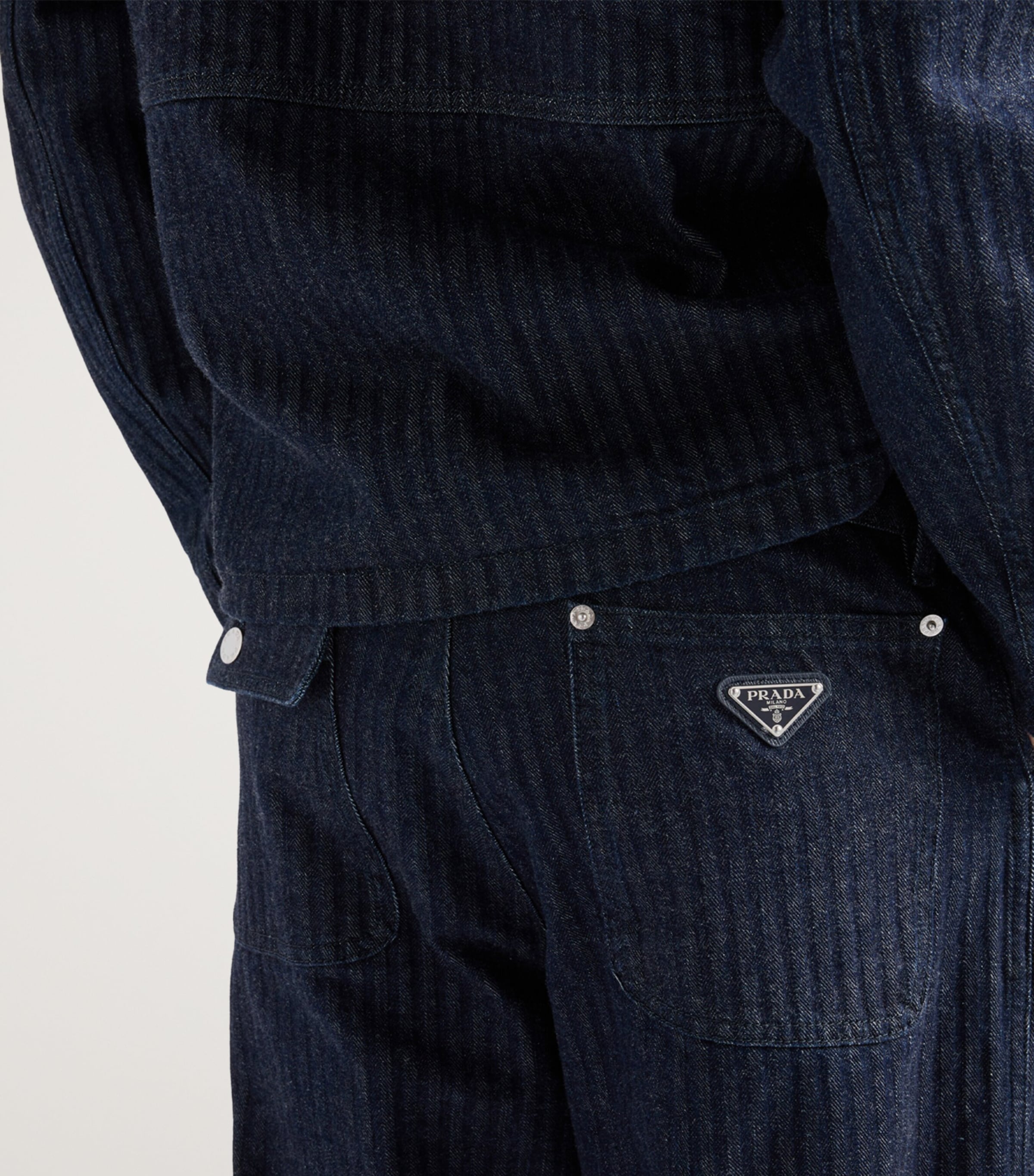 Chevron Wide-Leg Jeans F0008 Image 3