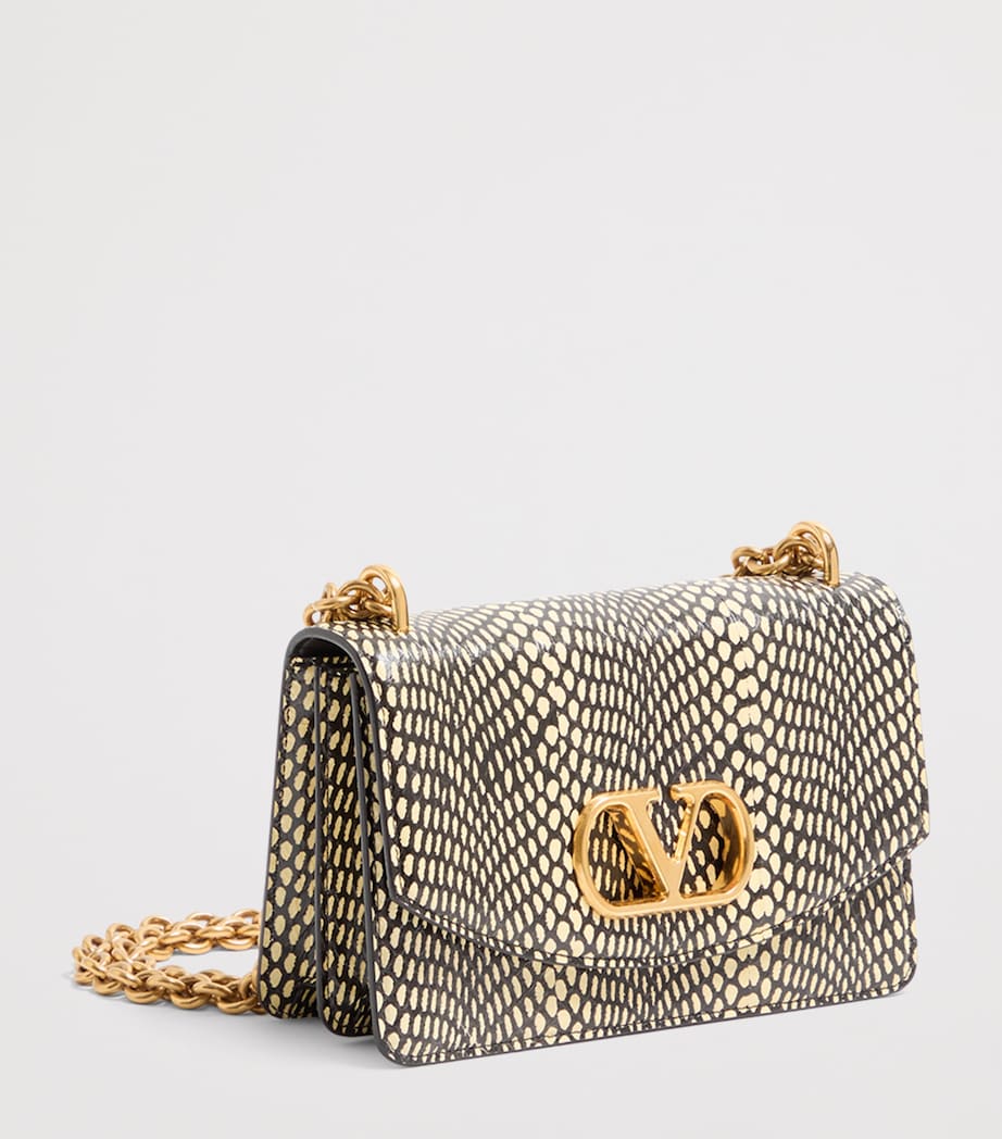 Valentino Garavani Small Snakeskin Vain Shoulder Bag Image 2