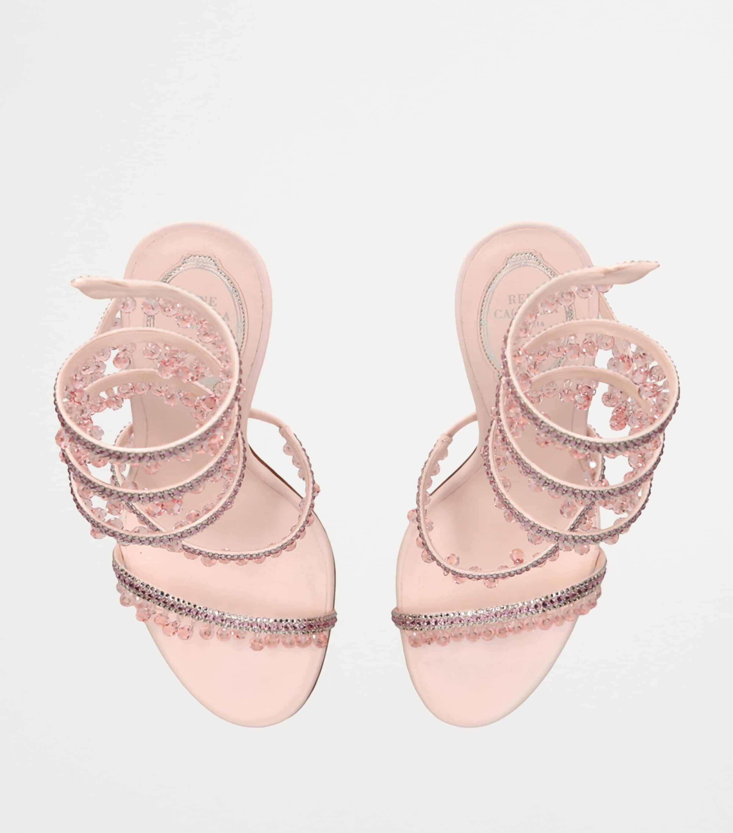 René Caovilla Pink Embellished Chandelier Sandals 105 | Harrods UK