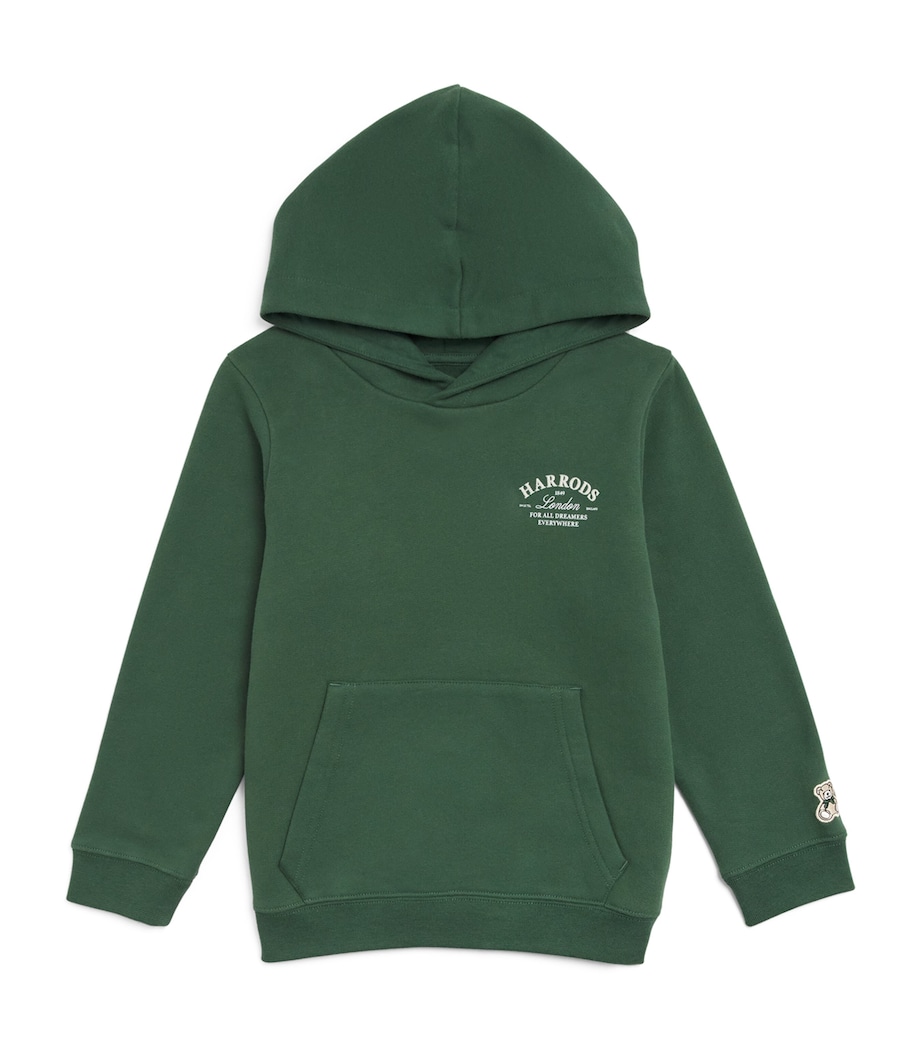 Cotton Logo Hoodie (2-8 Years) HARRODS GREEN Image 1