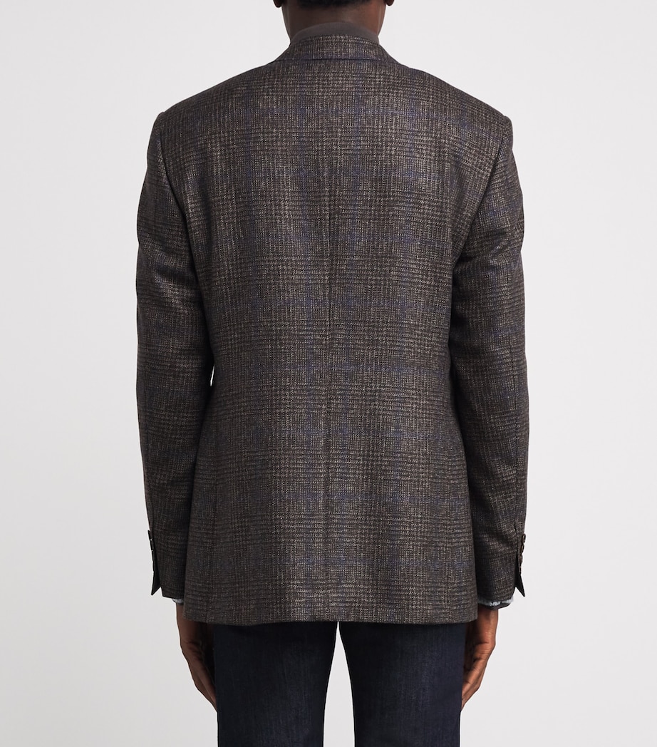 Wool Check Jacquard Blazer 502 Image 4
