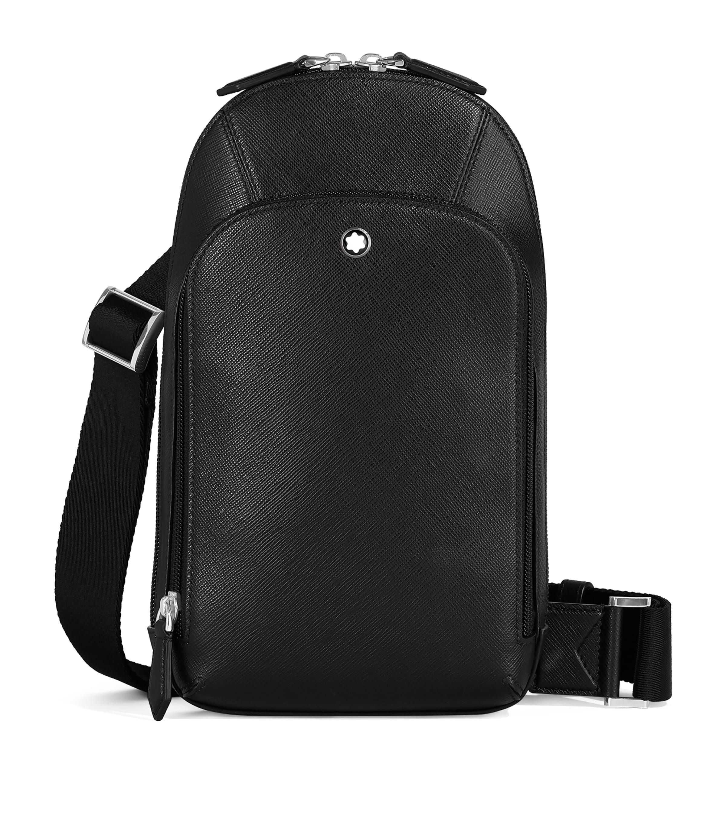 Leather Sartorial Sling Bag BLACK Image 1