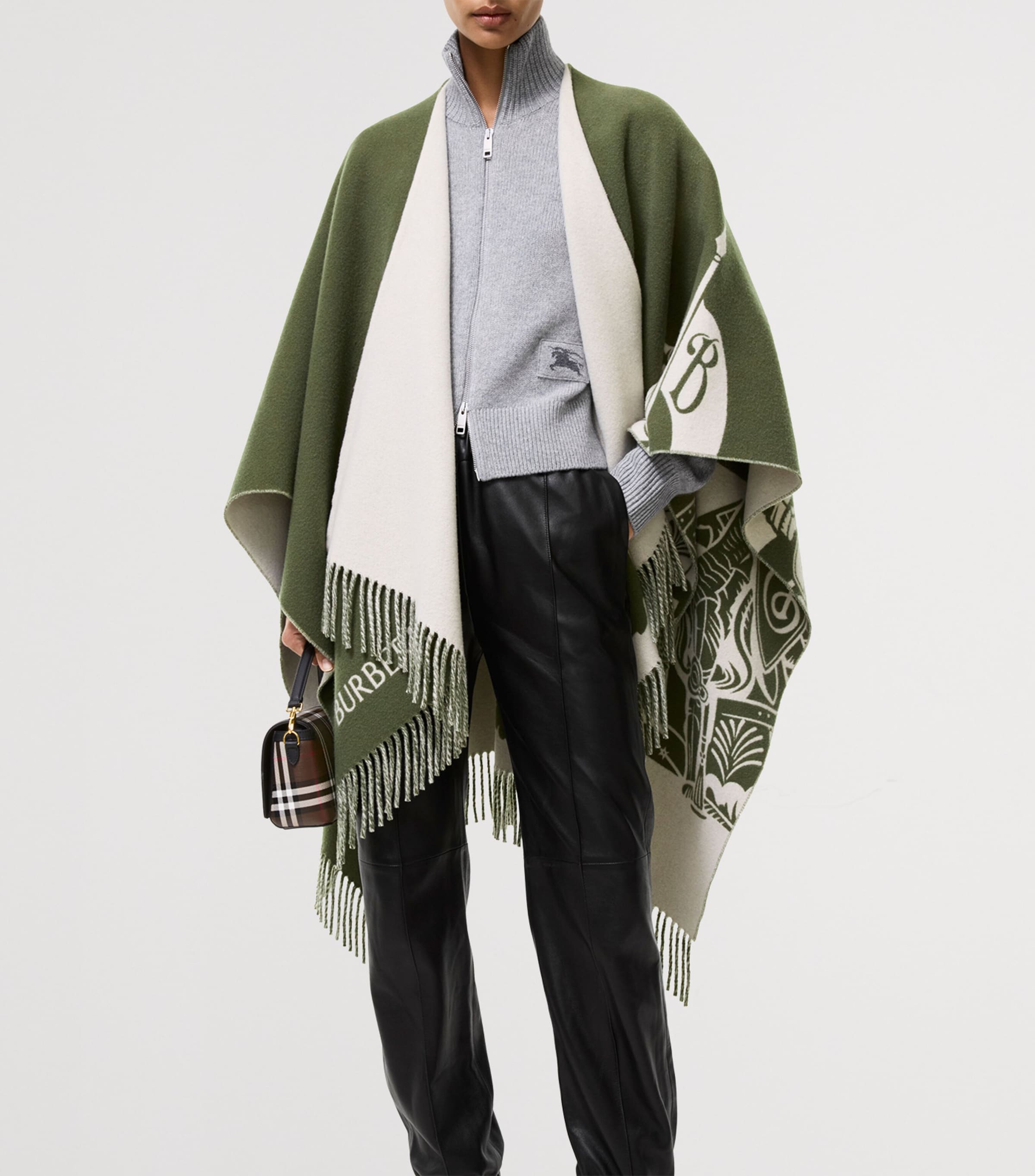 Burberry Wool-Cashmere EKD Cape Pea Green Image 2