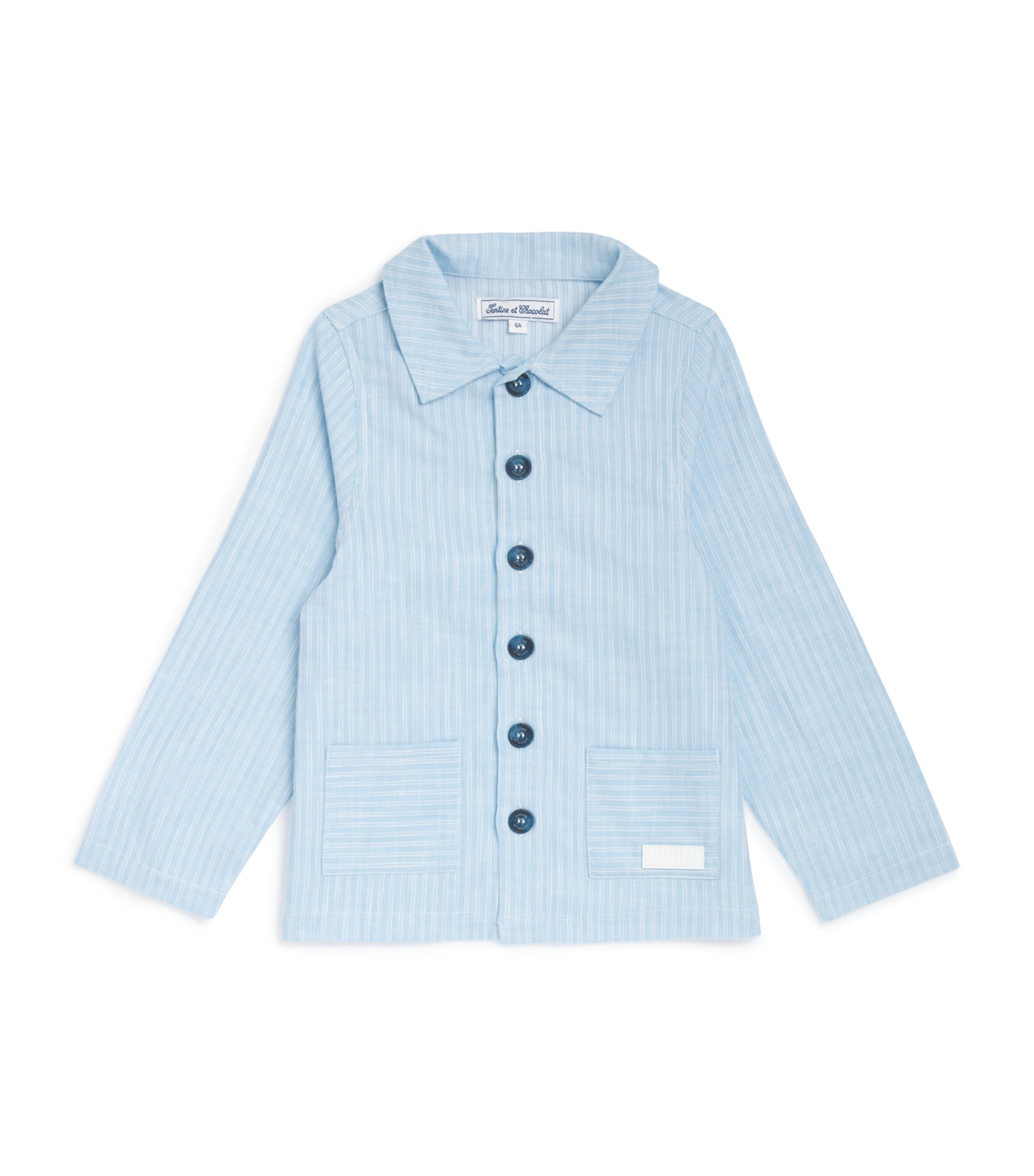 Cotton Stripe Shirt (5-12 Years) 44NUAGE Image 1
