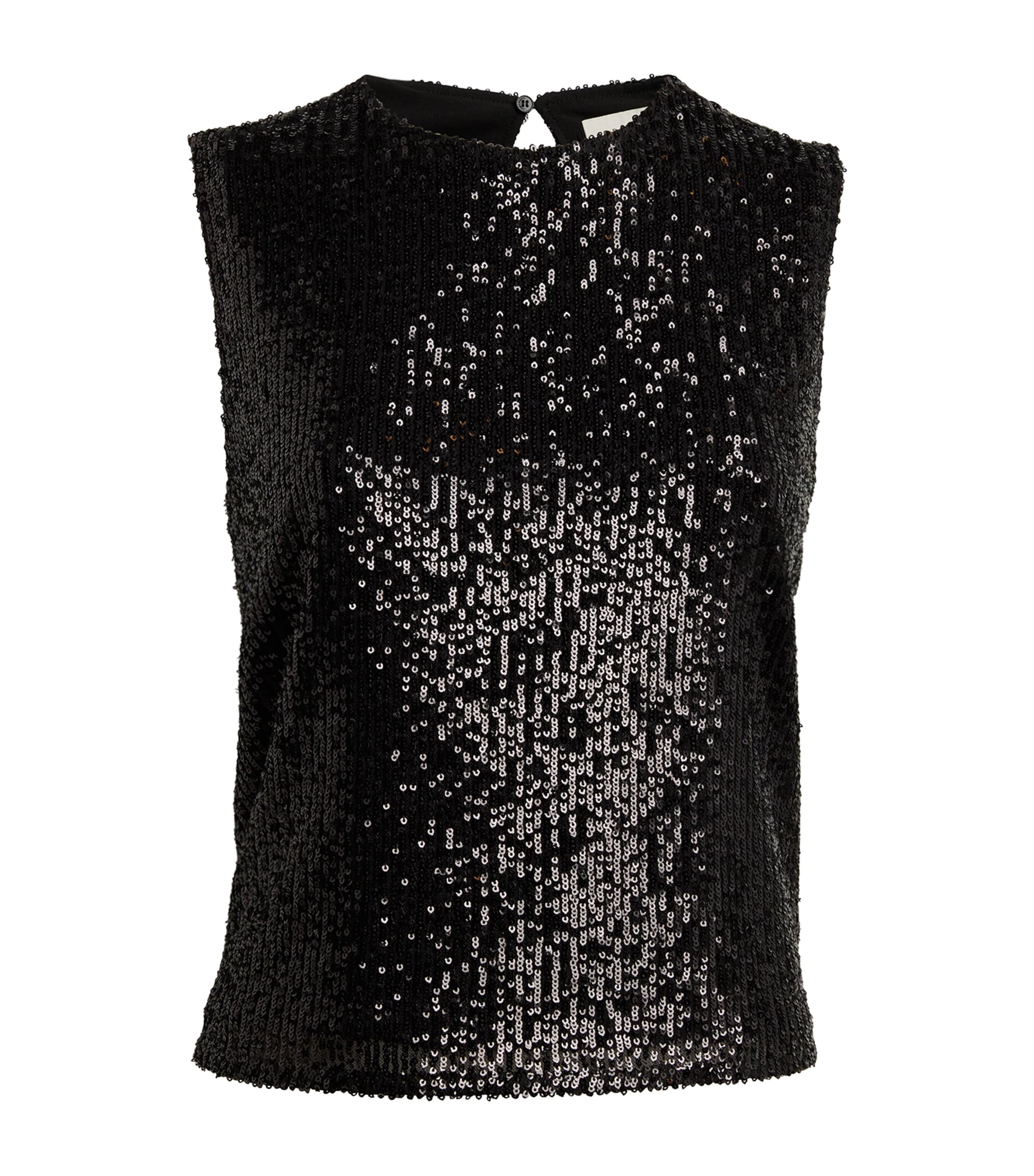 Claudie Pierlot Sequin-embellished Tank Top In Black