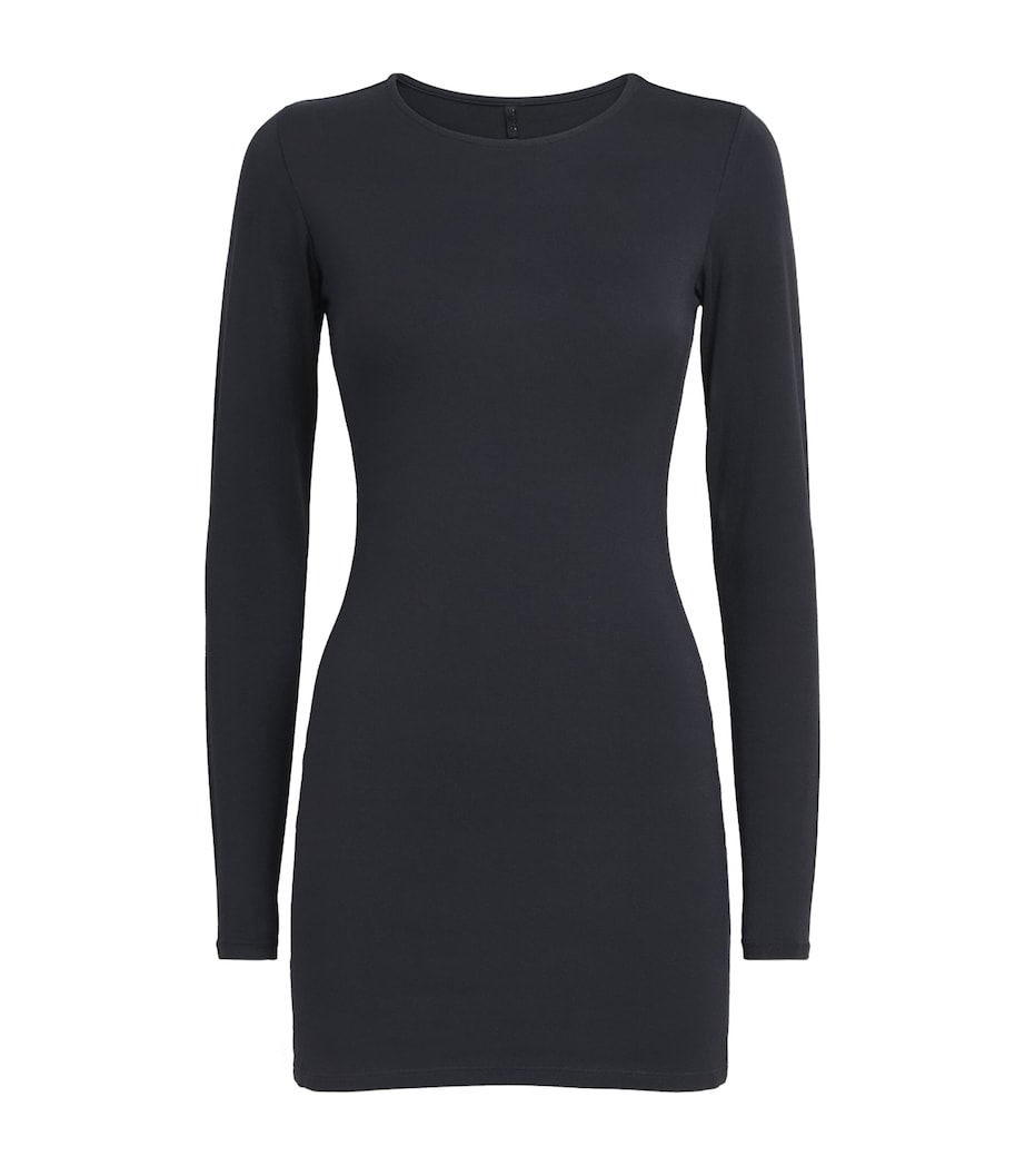 Smooth Layers Crew-Neck Mini Dress OBSIDIAN Image 1