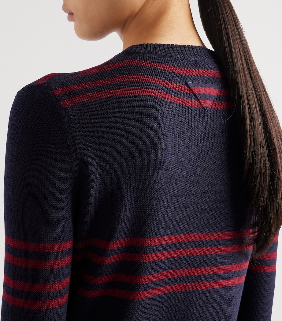 Wool Stripe Sweater F0X58 Image 4