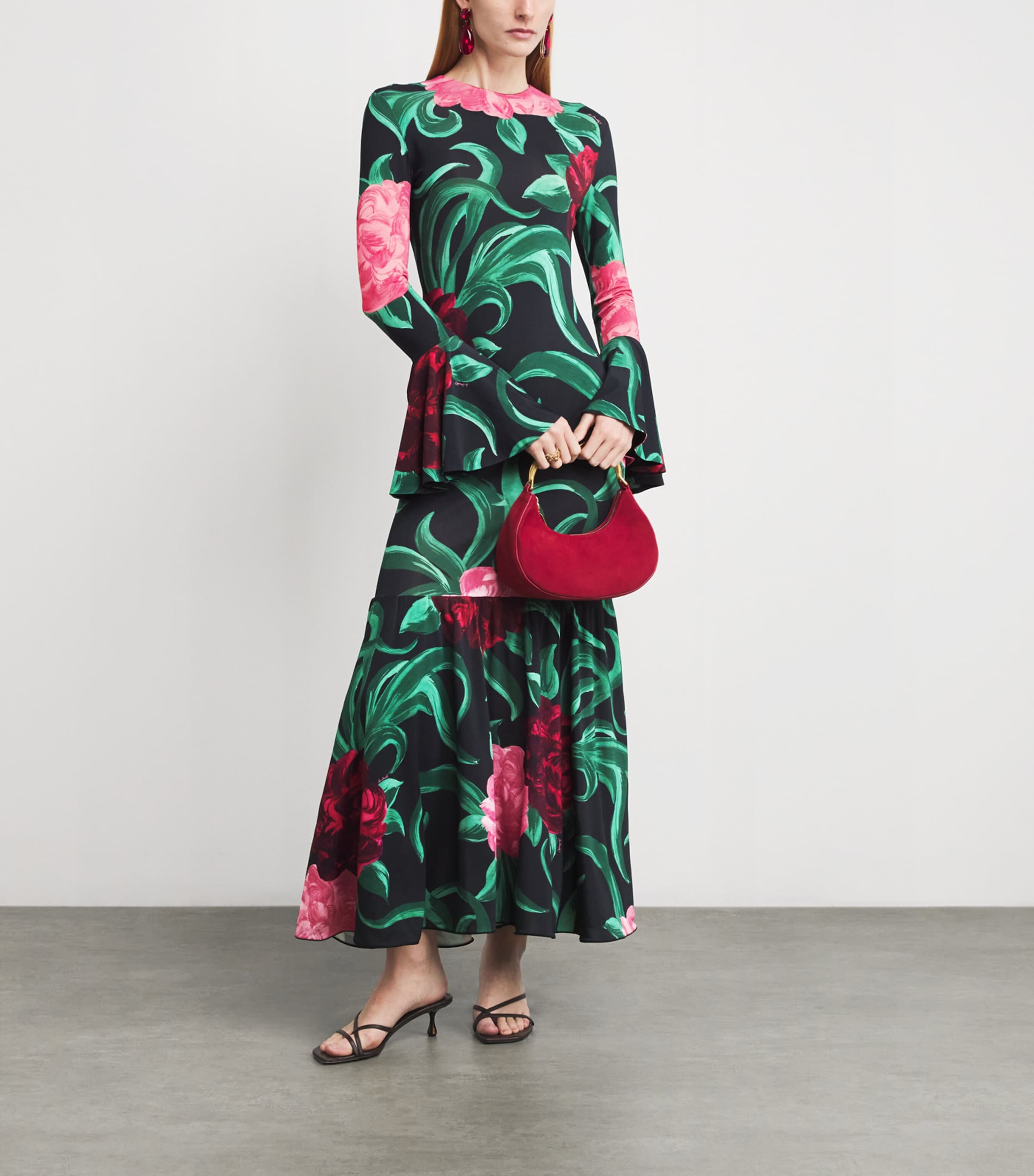Alba Flared Maxi Dress BL01PEONY Image 2