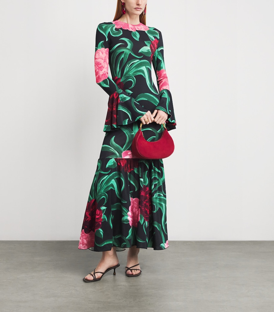 Alba Flared Maxi Dress BL01PEONY Image 2