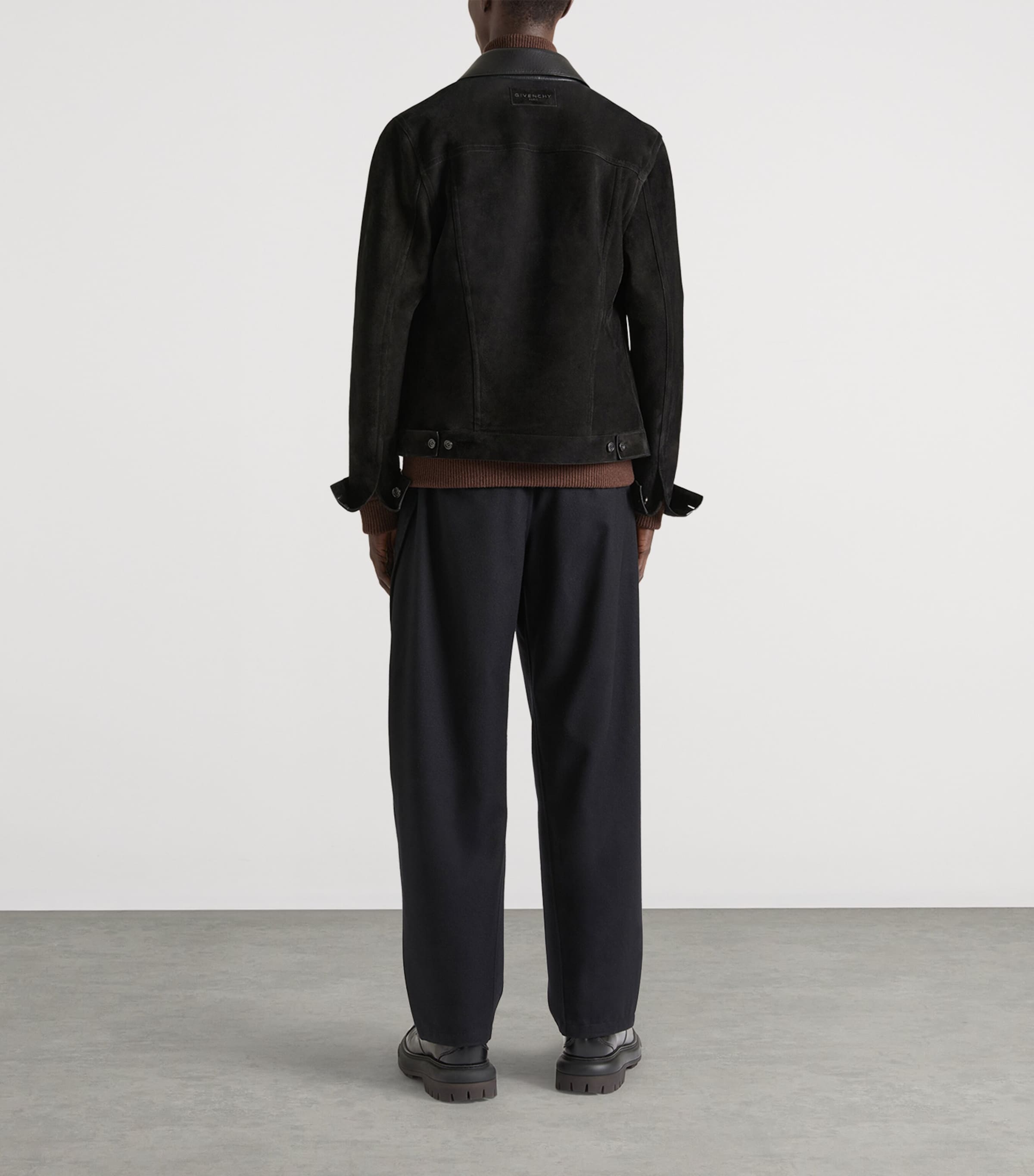 Givenchy Mens Sheepskin Trucker Jacket Image 3