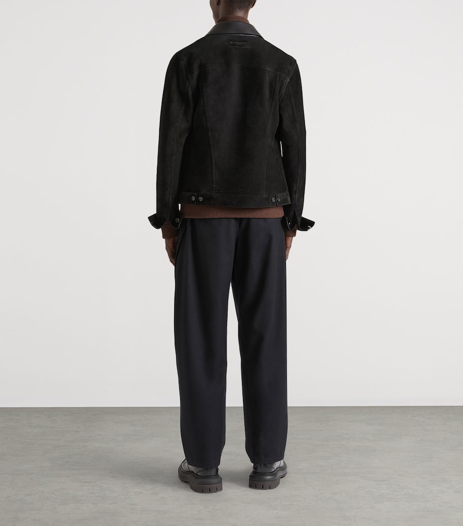 Givenchy Mens Sheepskin Trucker Jacket Image 3