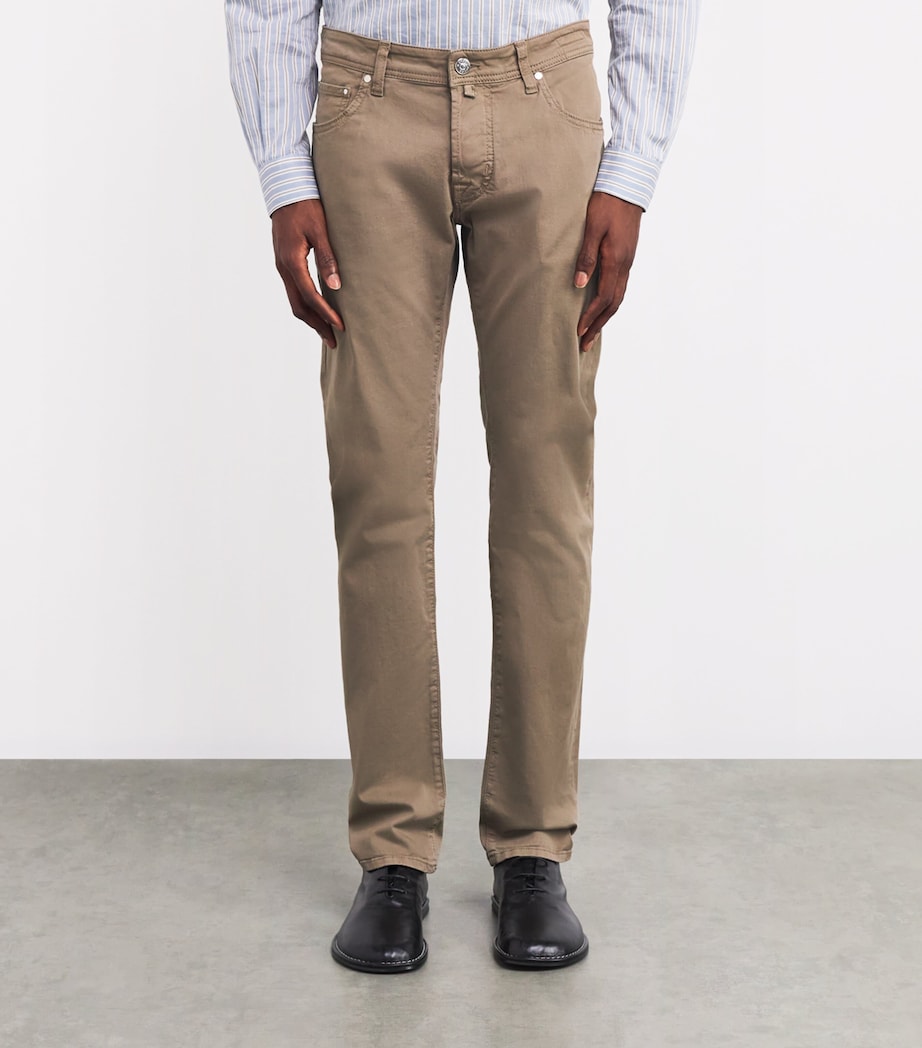 Stretch-Cotton Nick Slim Chinos D37-GREY Image 3