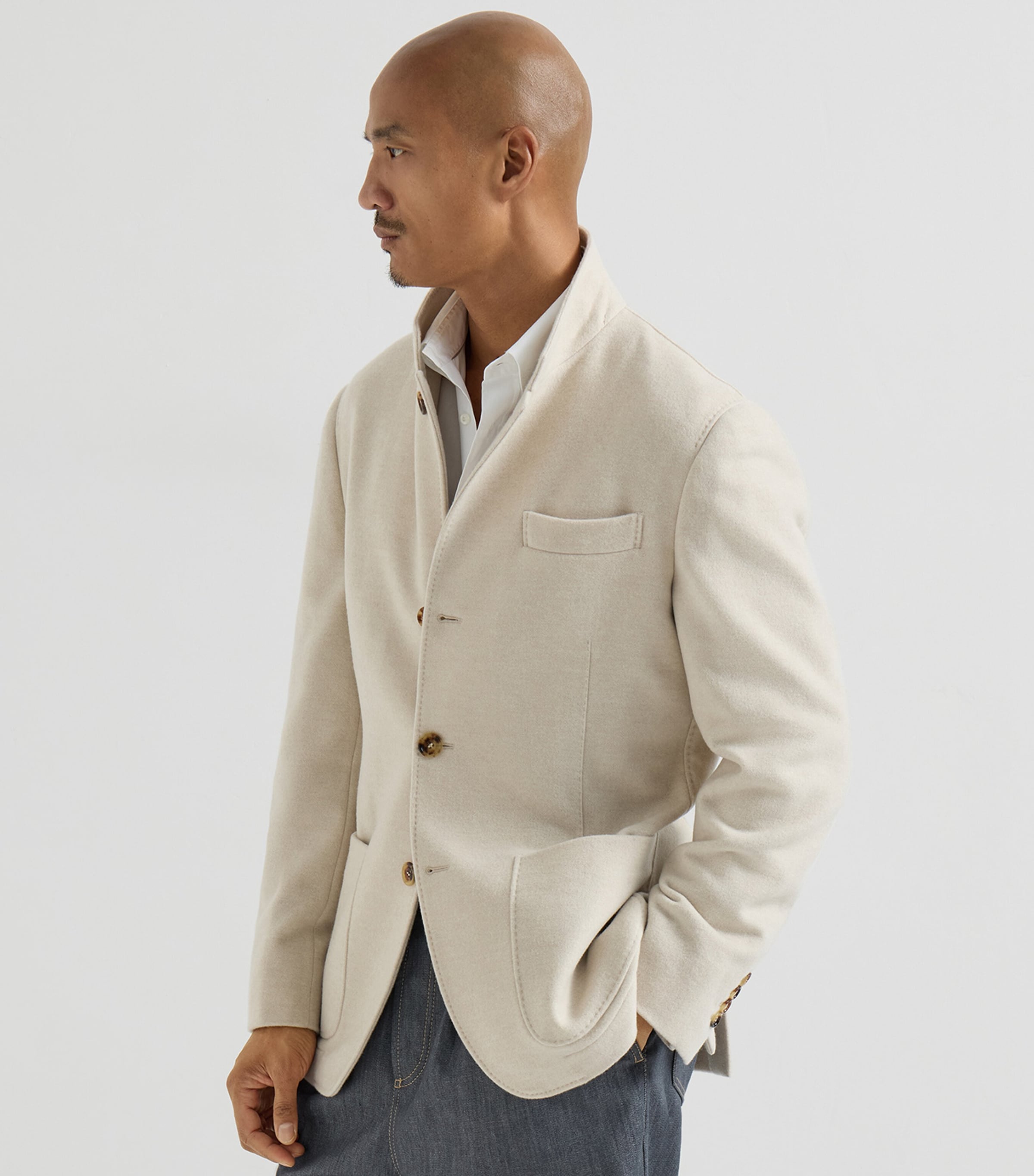 Brunello Cucinelli Mens Water-Resistant Cashmere Blazer Image 3