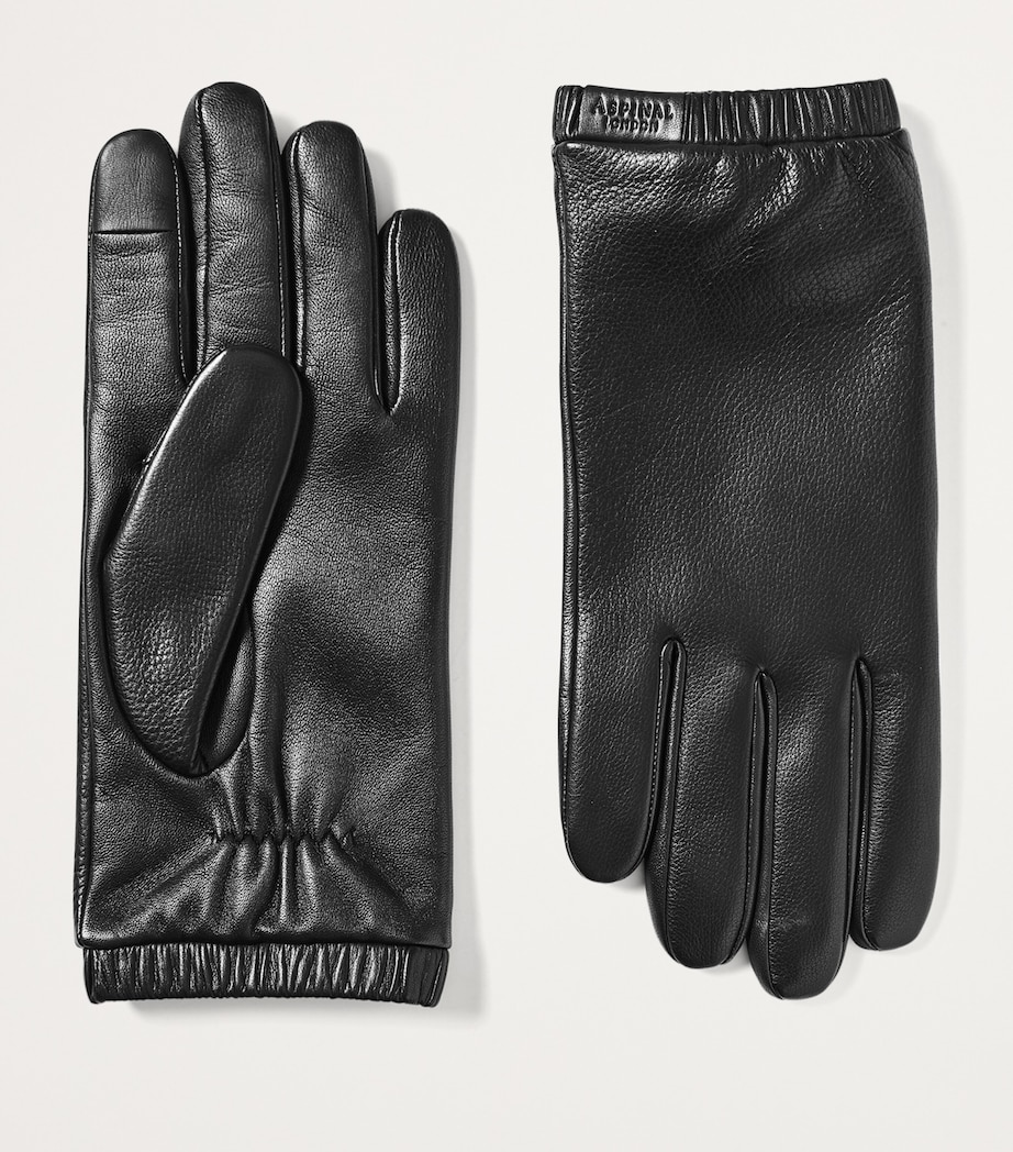 Men's Nappa Leather Gloves (Medium) BLACK Image 2