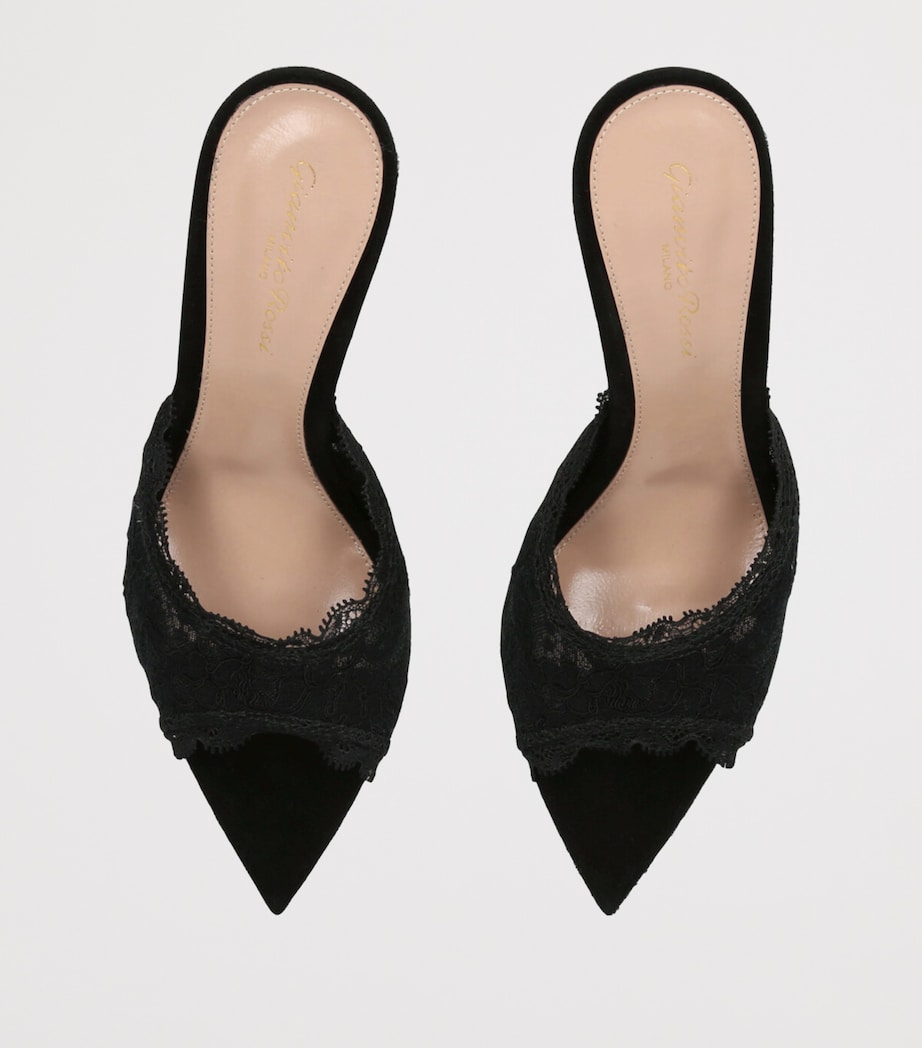Lace Claudia Mules 85 BLACK Image 4