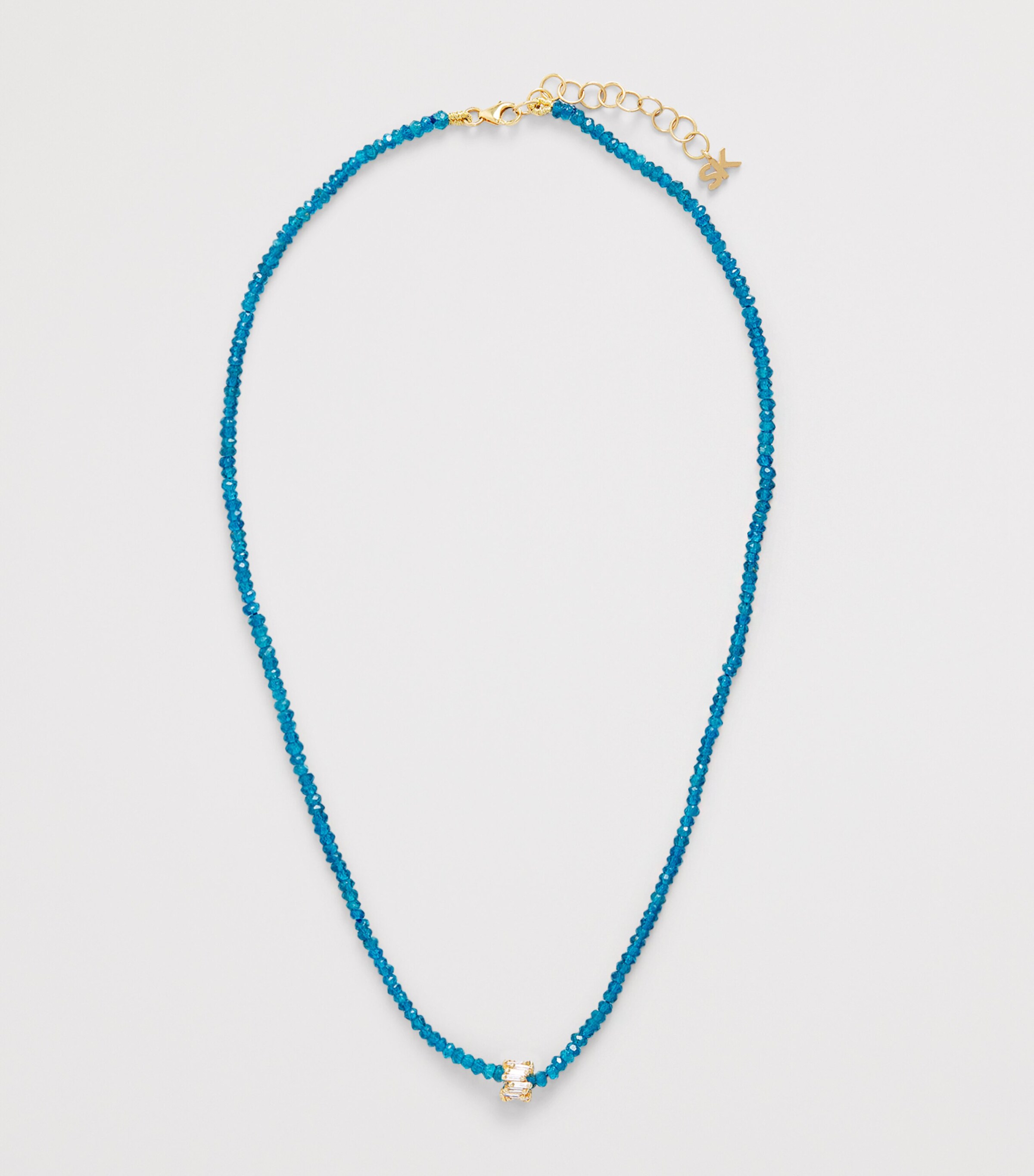 Suzanne Kalan Gold, Diamond and Dark Apatite Infinite Beaded Necklace Yg/dap Image 3