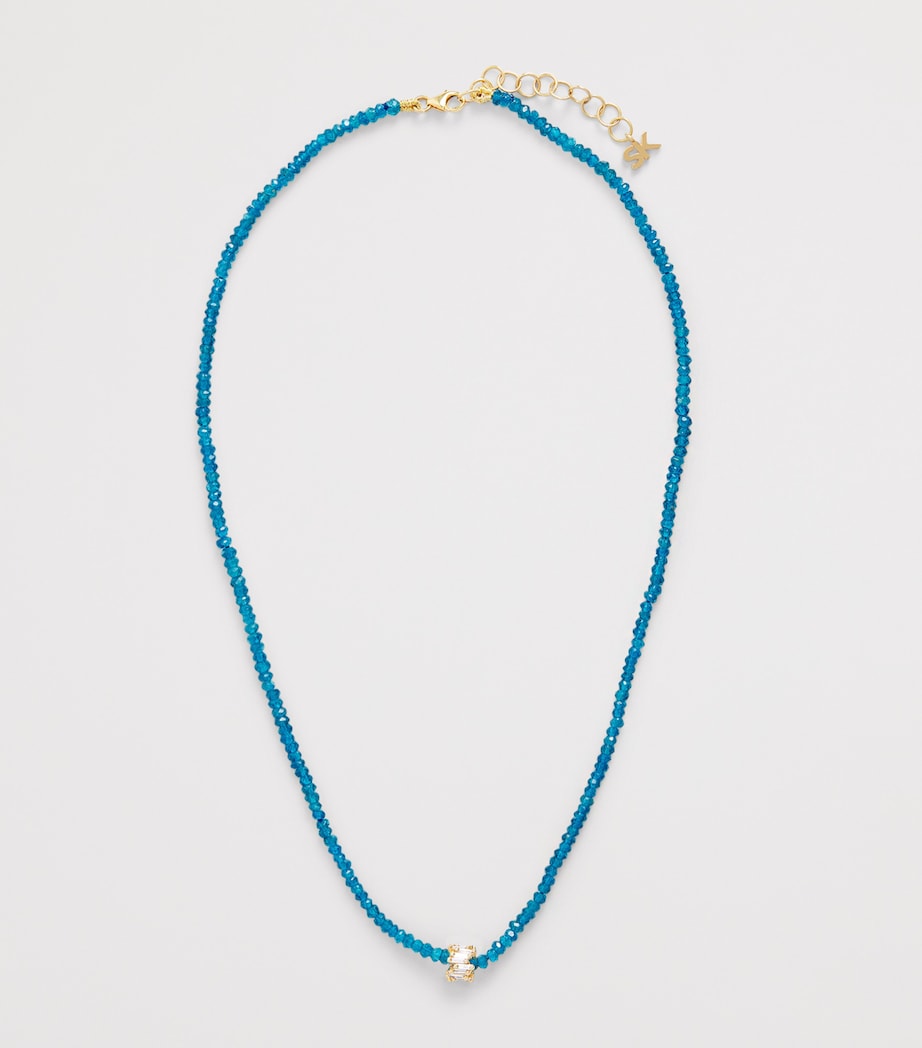 Suzanne Kalan Gold, Diamond and Dark Apatite Infinite Beaded Necklace Yg/dap Image 3
