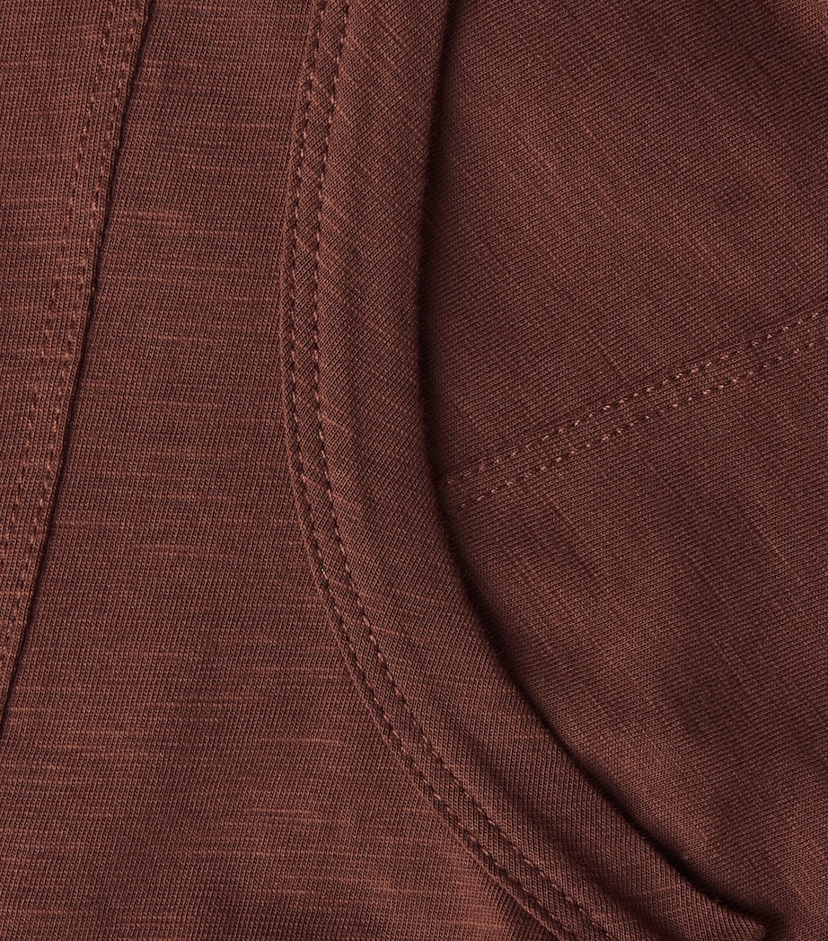 ME+EM Womens Organic Cotton Sleeveless Maxi Dress Cinnamon Brown Image 6